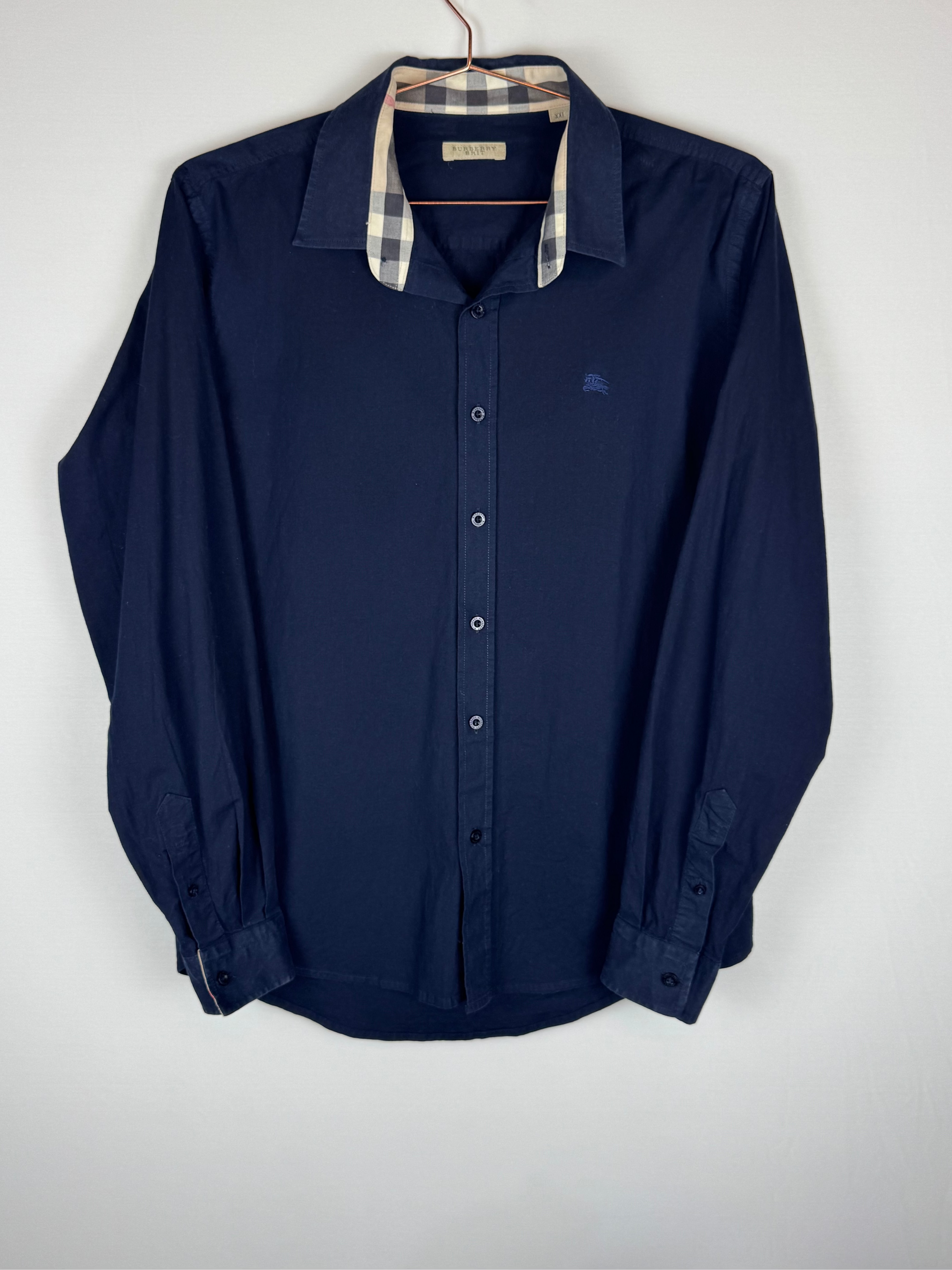 Burberry Navy Button-up shirt