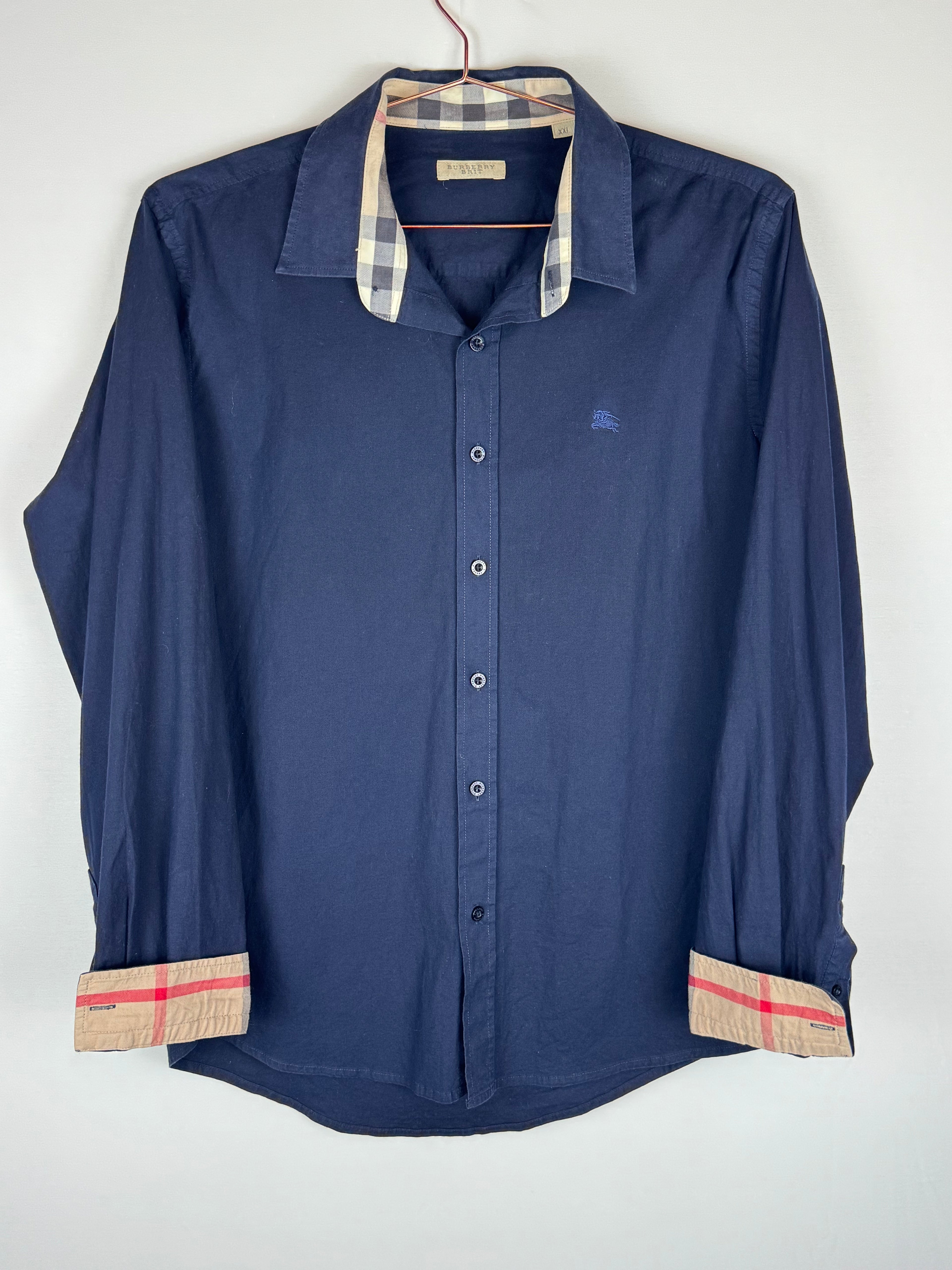 Burberry Navy Button-up shirt