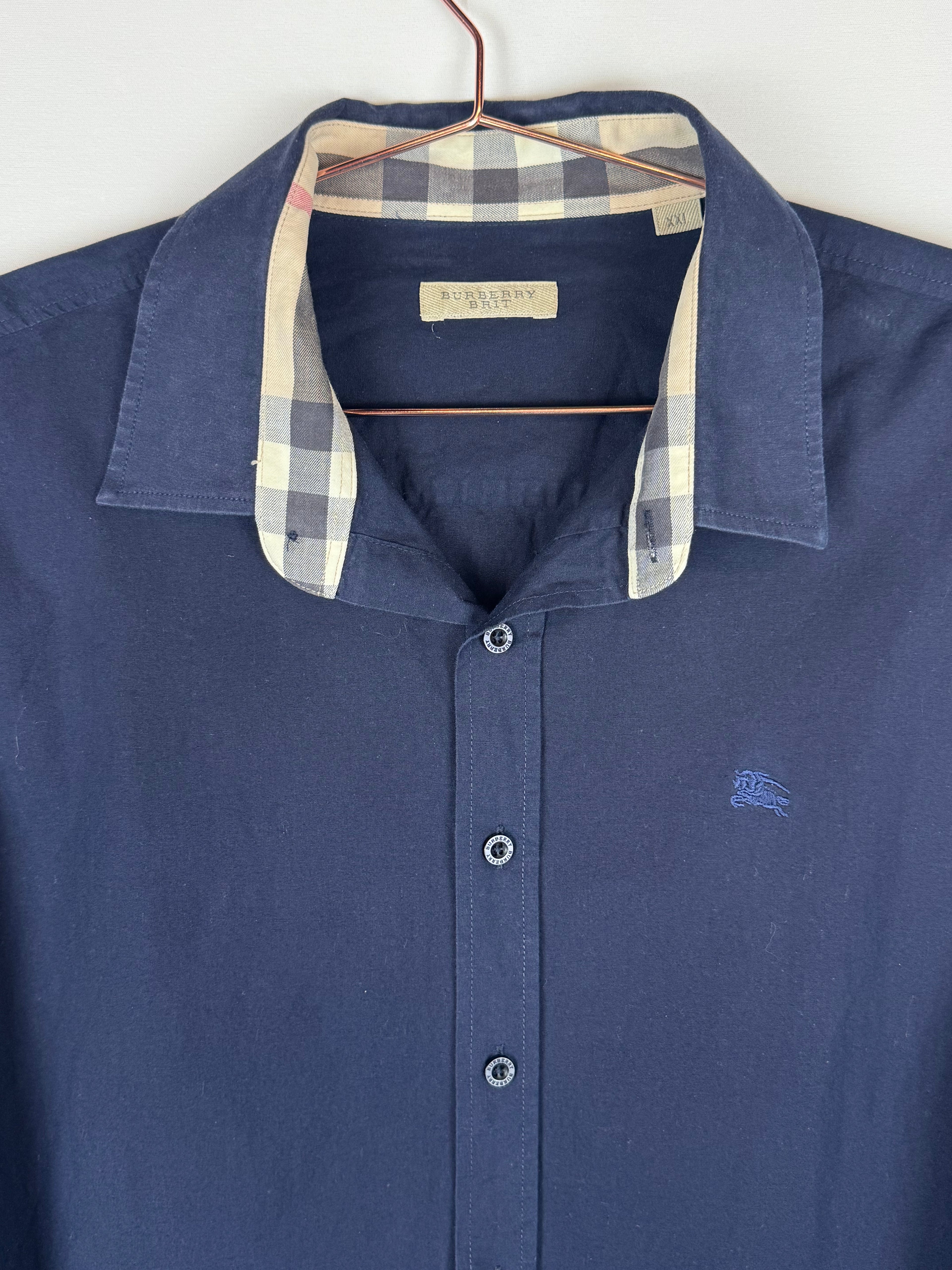 Burberry Navy Button-up shirt