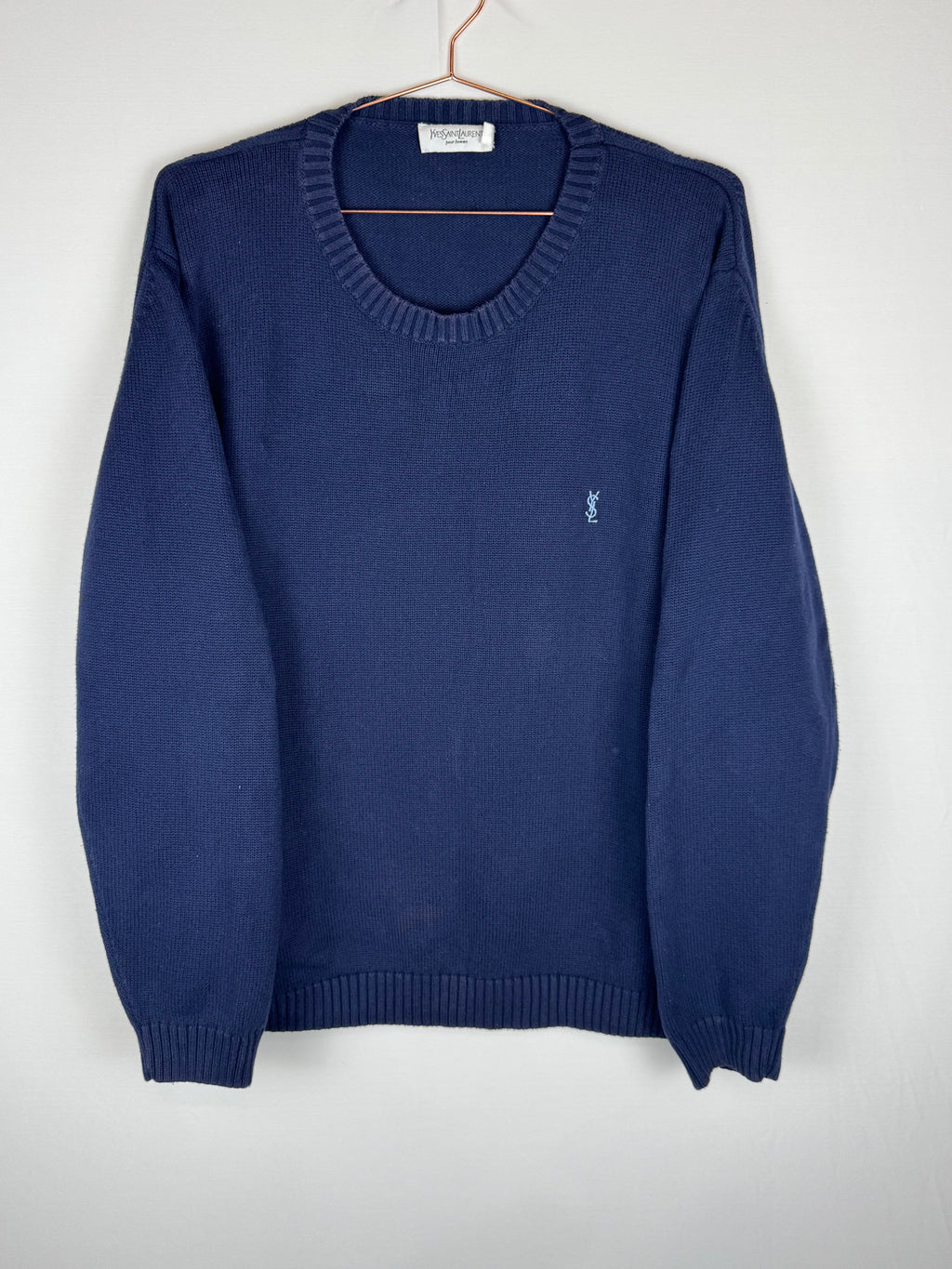 Yves Saint Laurent Navy Blue Knitted Jumper