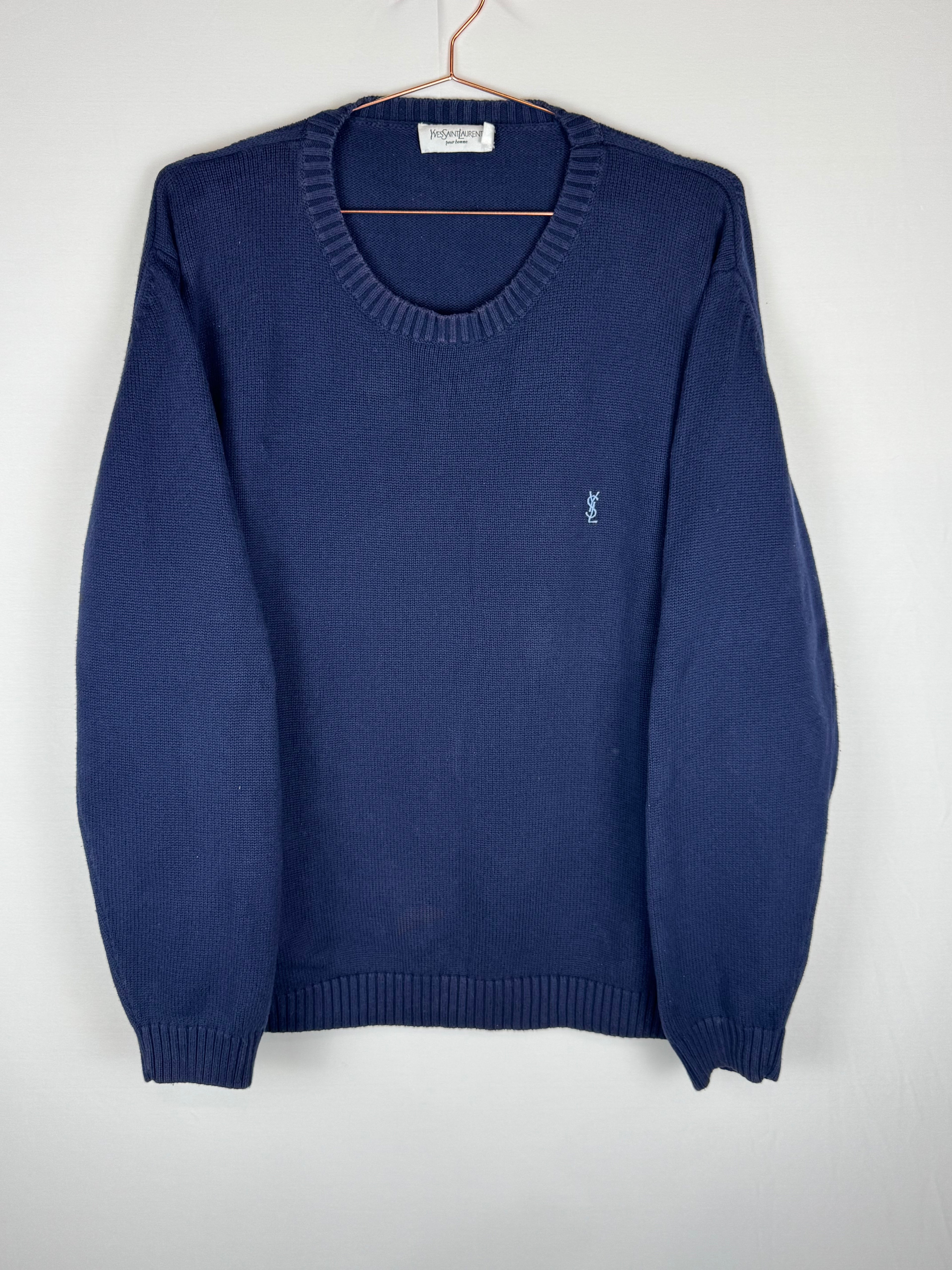 Yves Saint Laurent Navy Blue Knitted Jumper