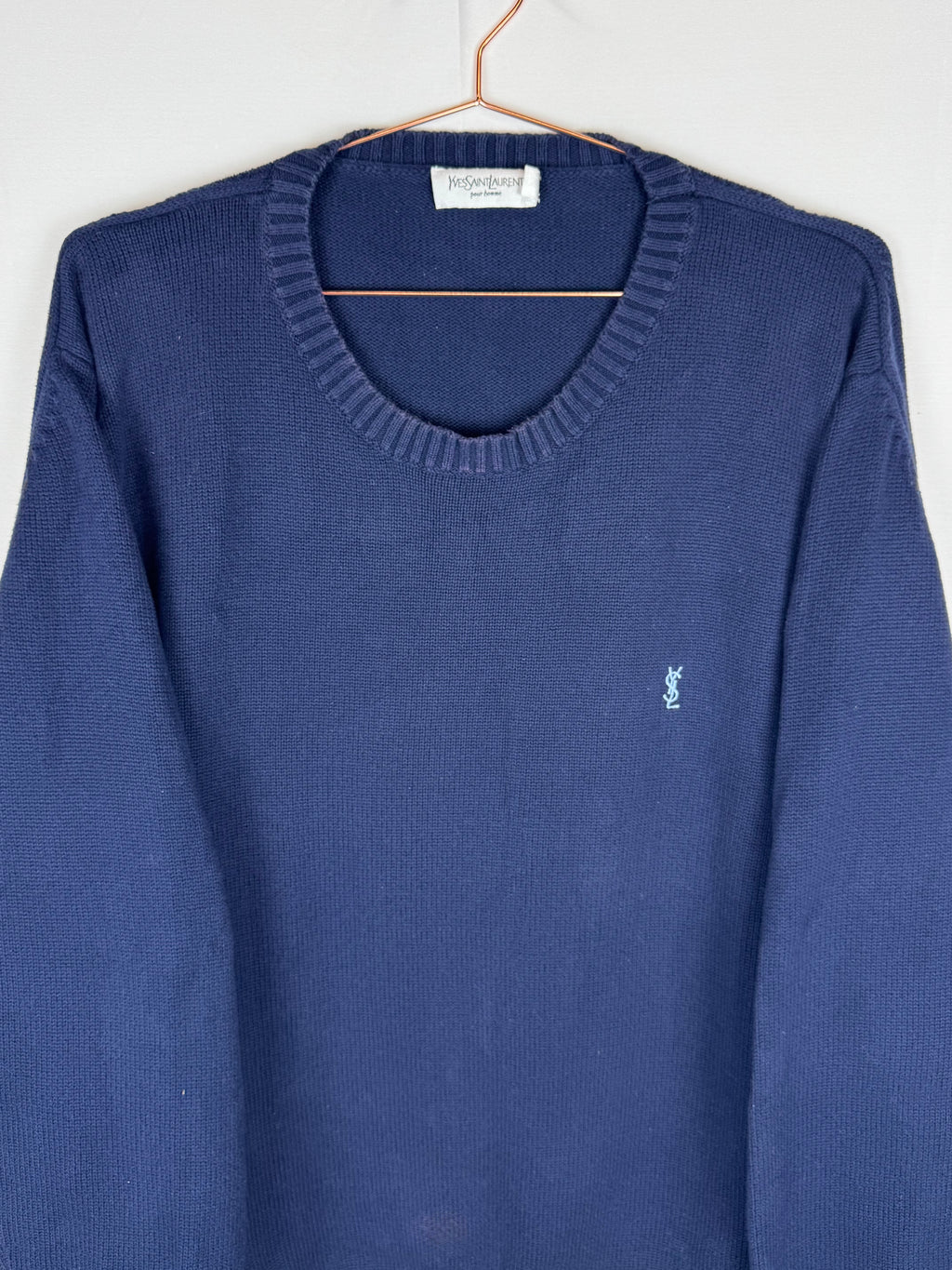 Yves Saint Laurent Navy Blue Knitted Jumper
