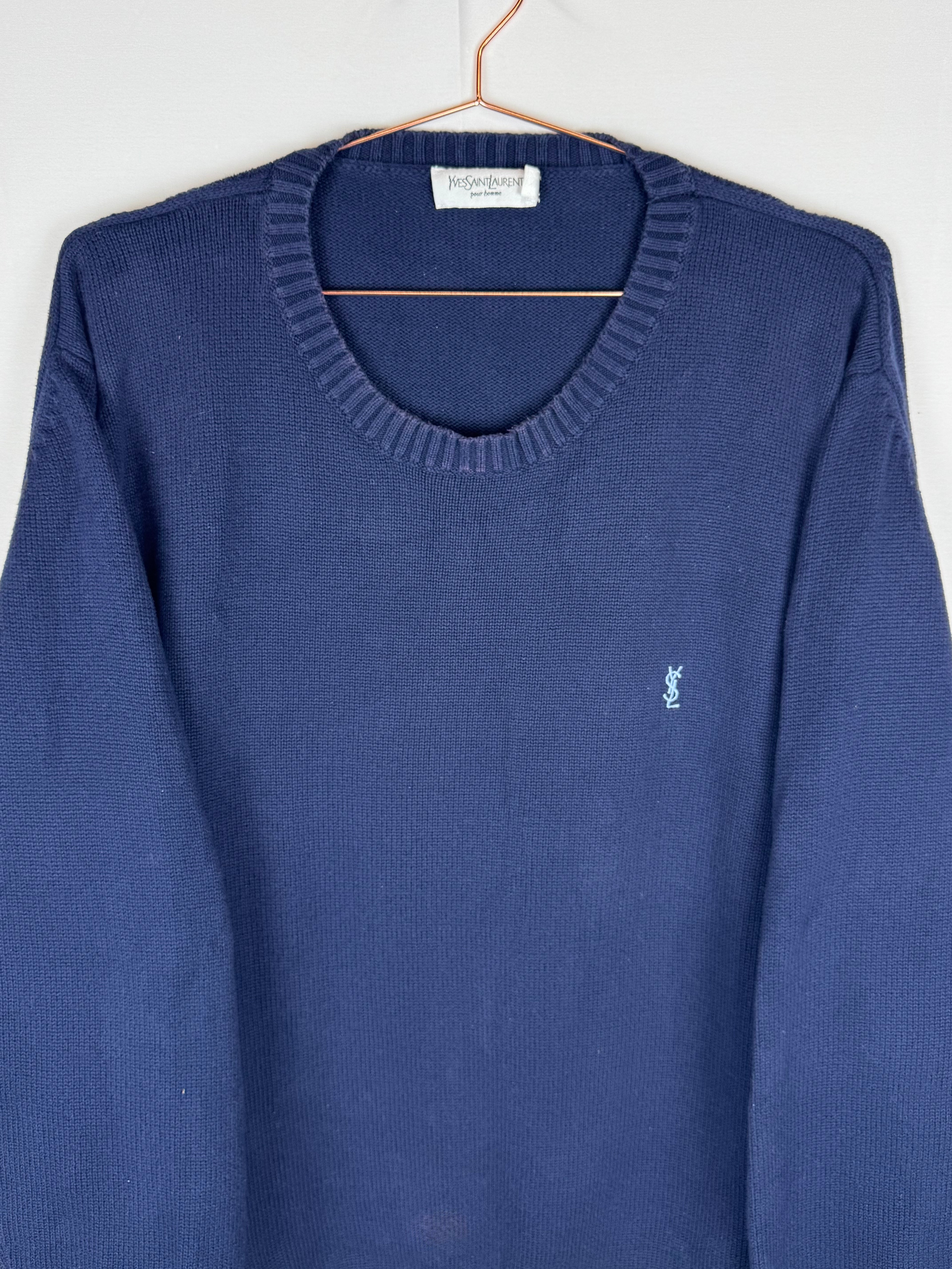 Yves Saint Laurent Navy Blue Knitted Jumper