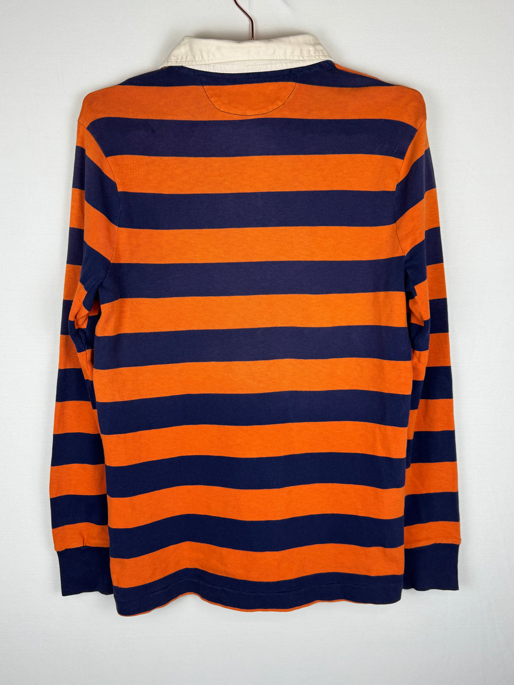 Ralph Lauren Striped Orange and Navy Rugby Shirt