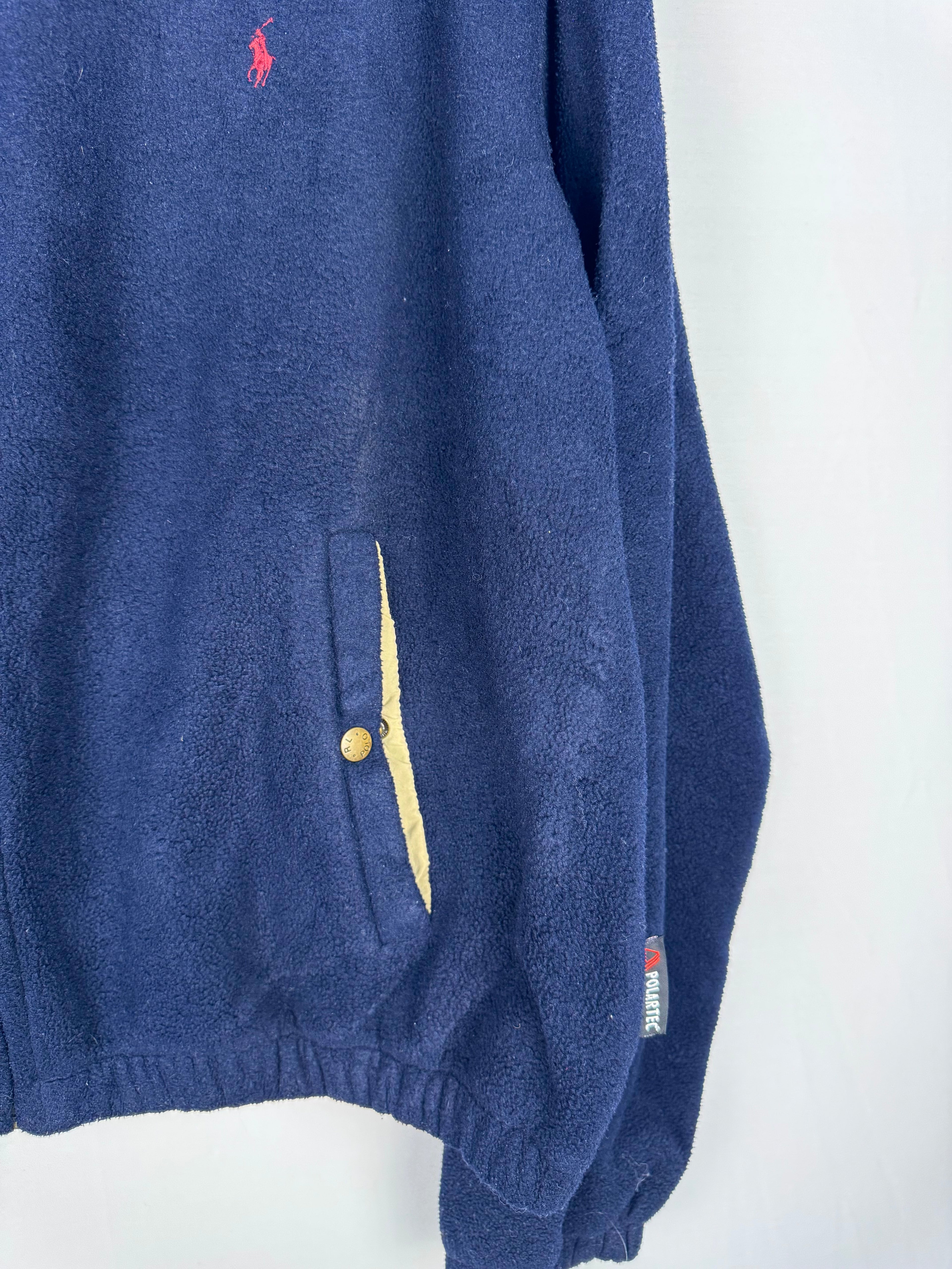 Ralph Lauren Navy Harrington Style Full-Zip Fleece