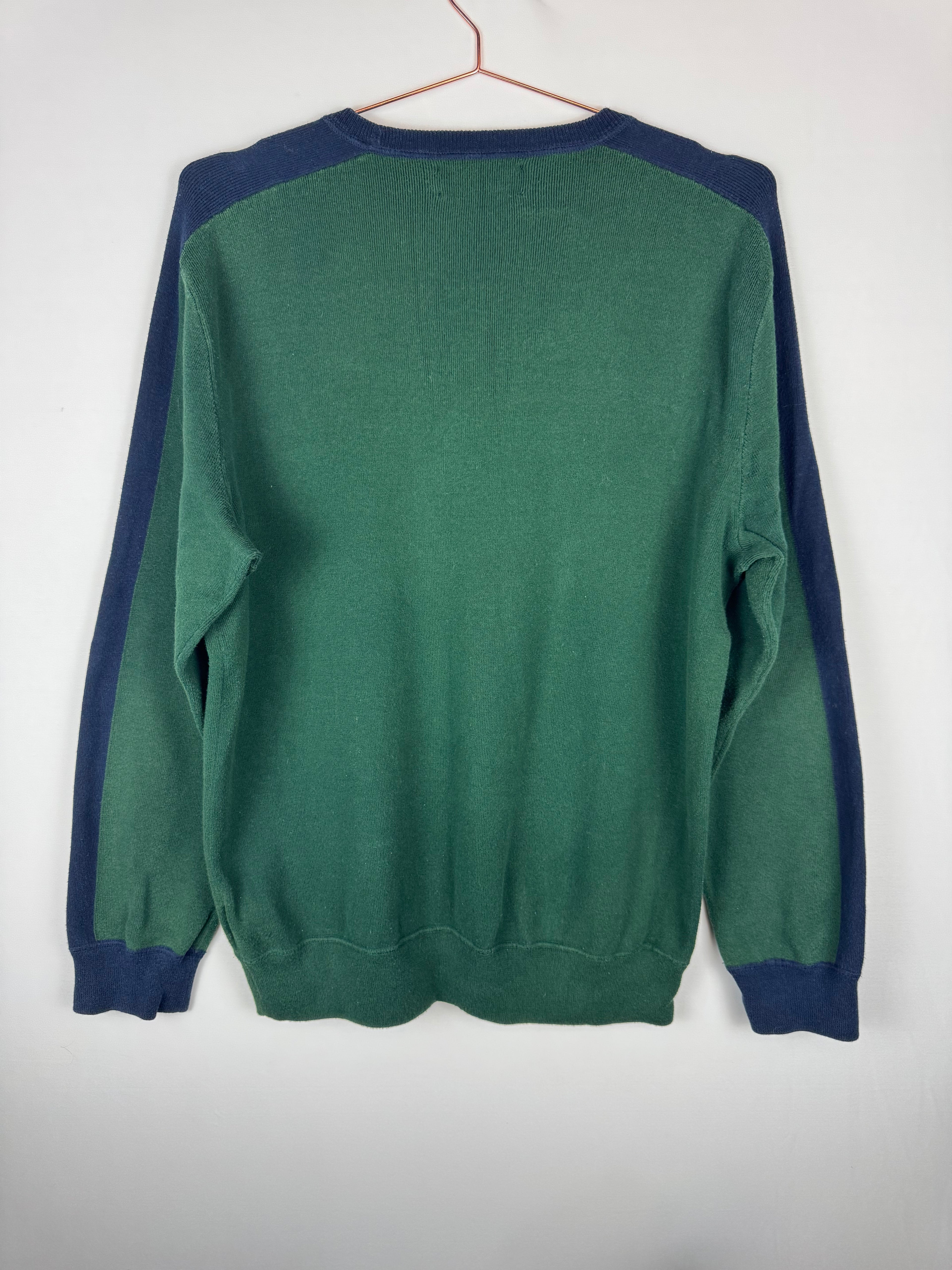 Polo Ralph Lauren Green and Navy Knitted Jumper