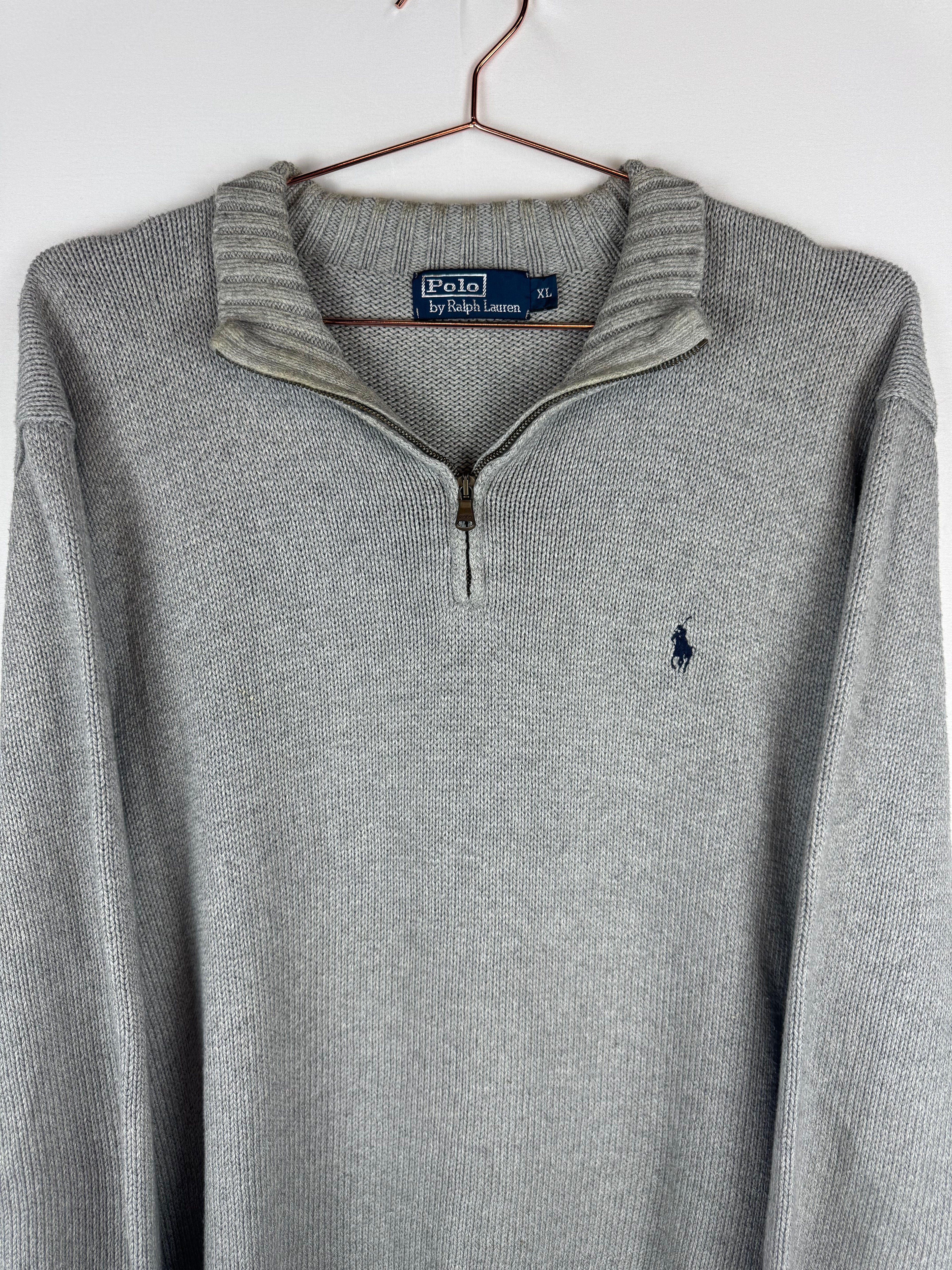 Ralph Lauren Grey Quarter-Zip Jumper
