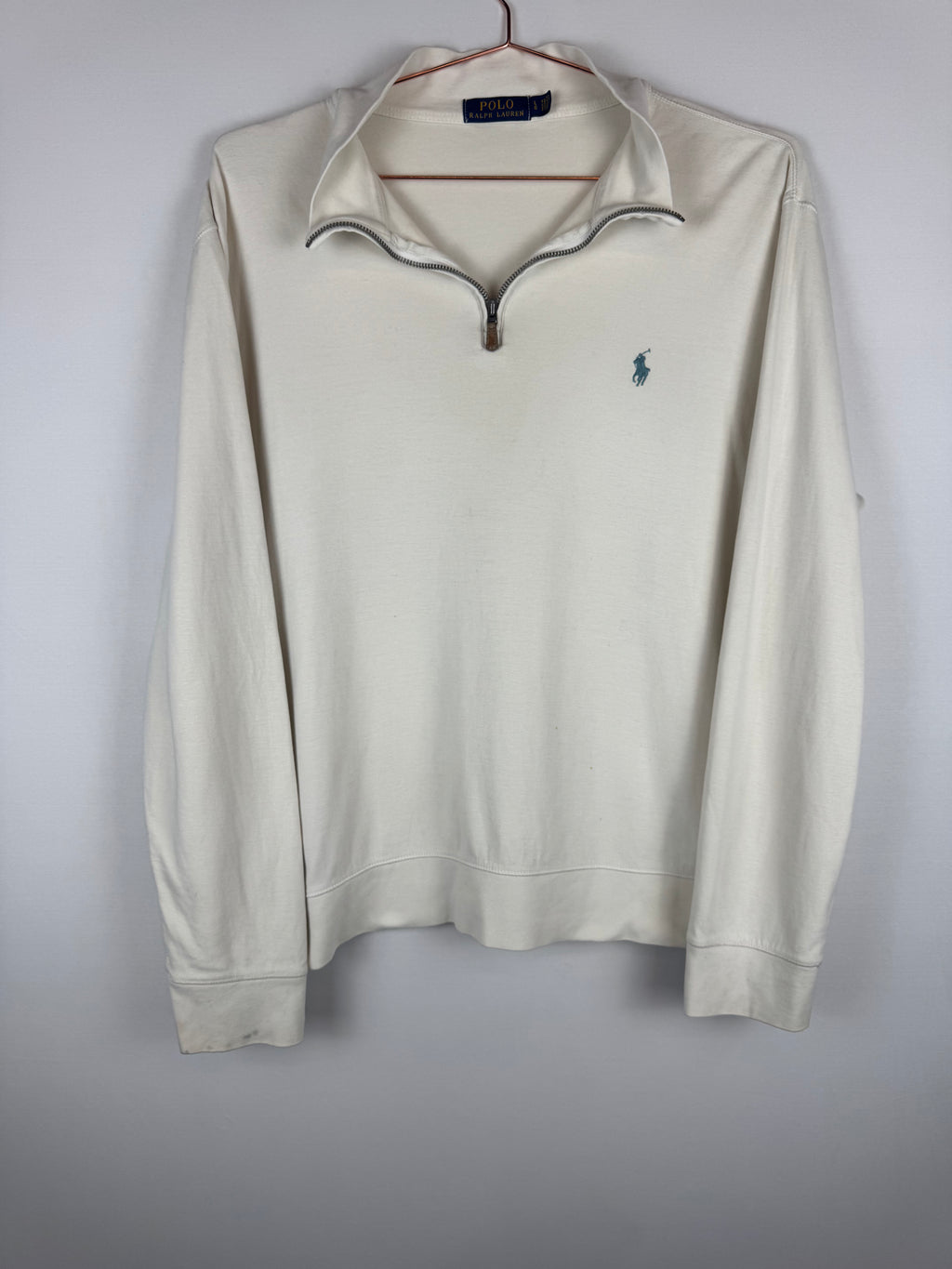 Ralph Lauren Cream Quarter-Zip Jumper