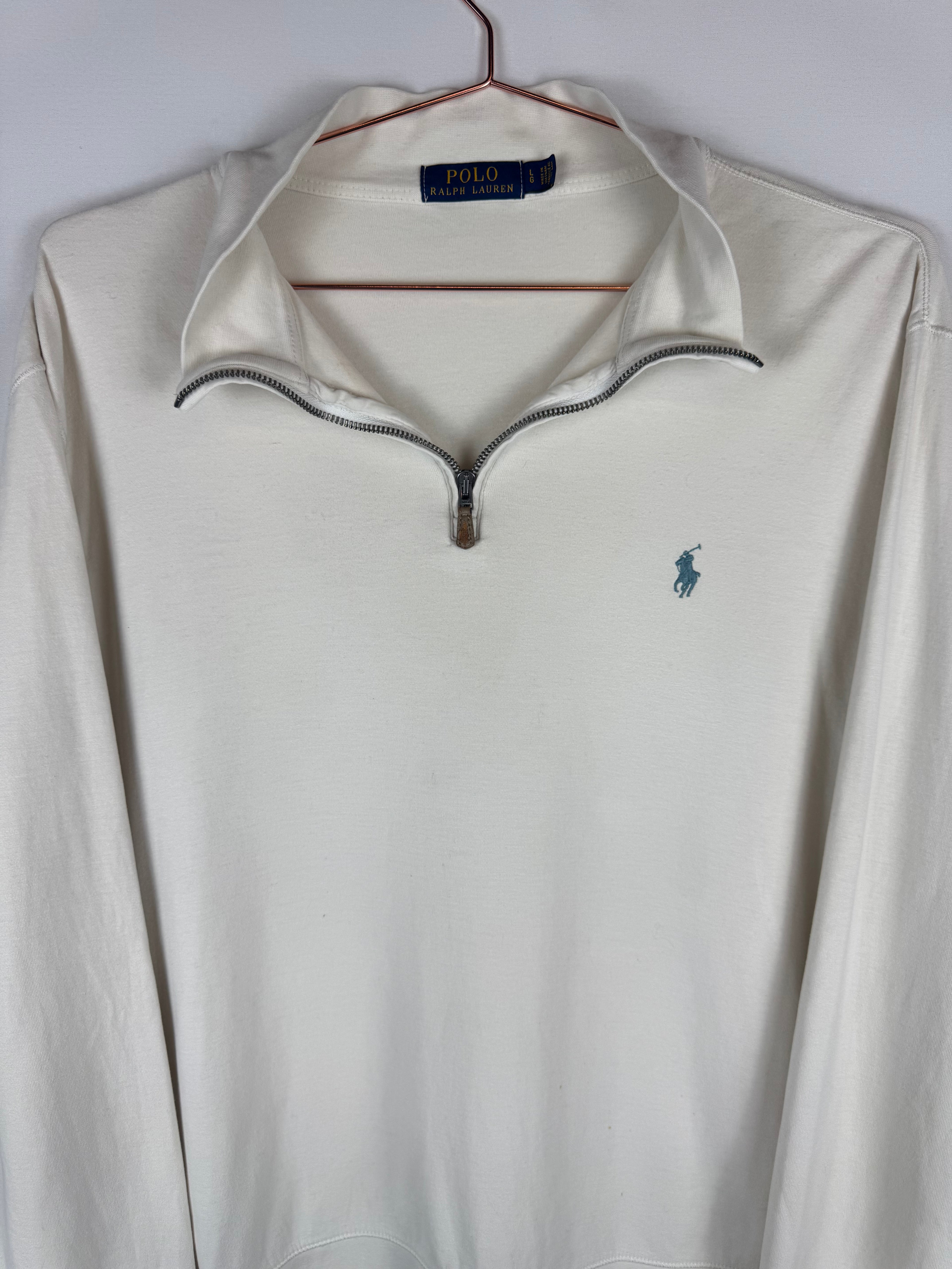 Ralph Lauren Cream Quarter-Zip Jumper