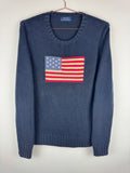 Ralph Lauren Navy Blue American Flag Knitted Jumper