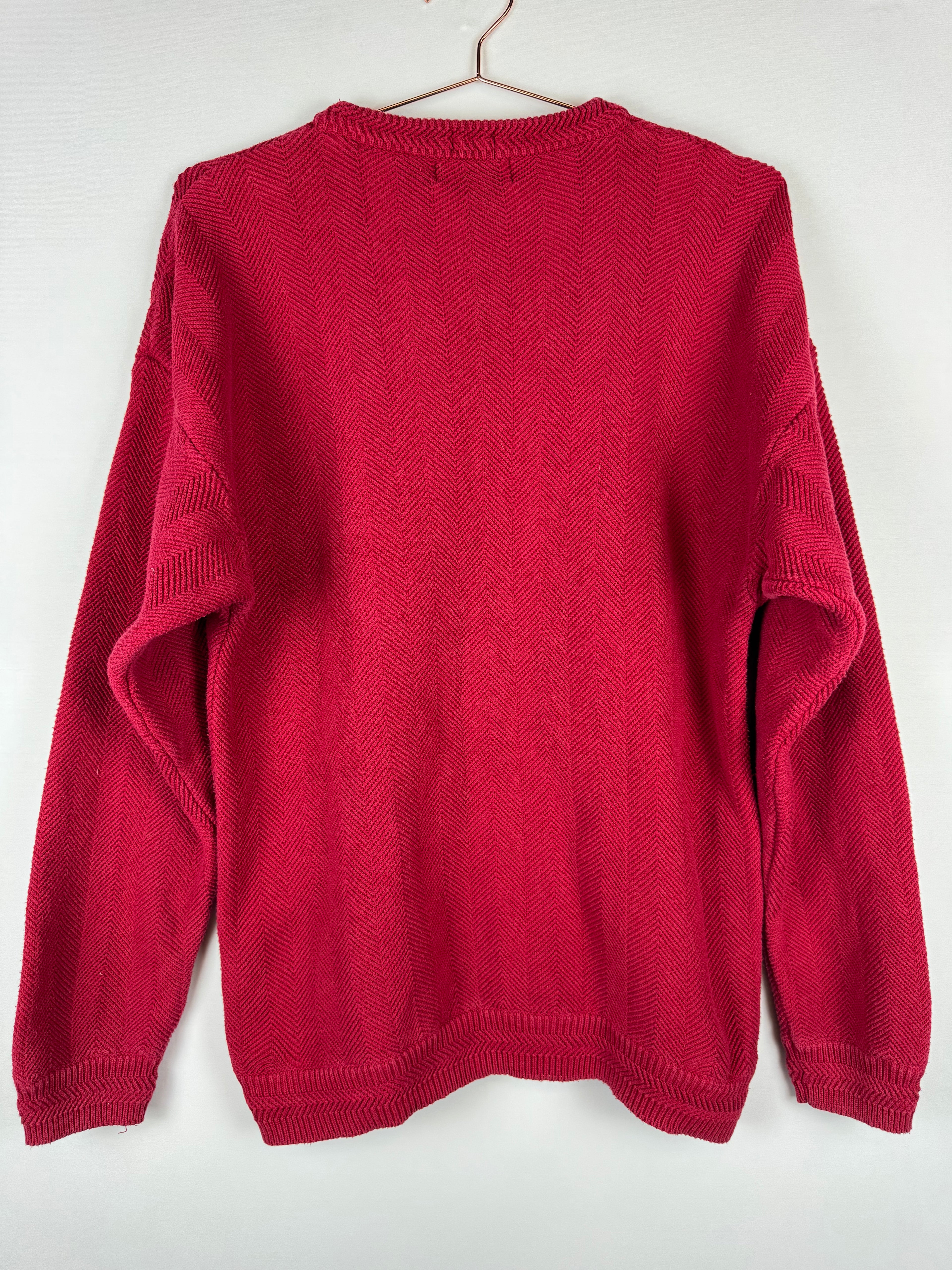 Chaps Ralph Lauren Red Crewneck Sweater
