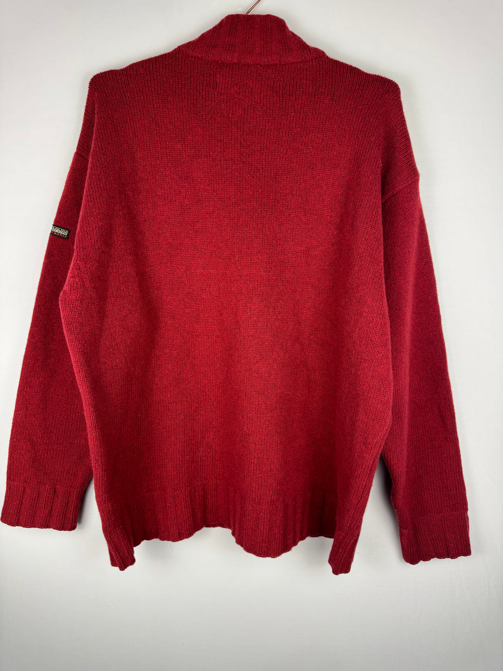 Napapijri Red Quarter-Zip Wool Jumper