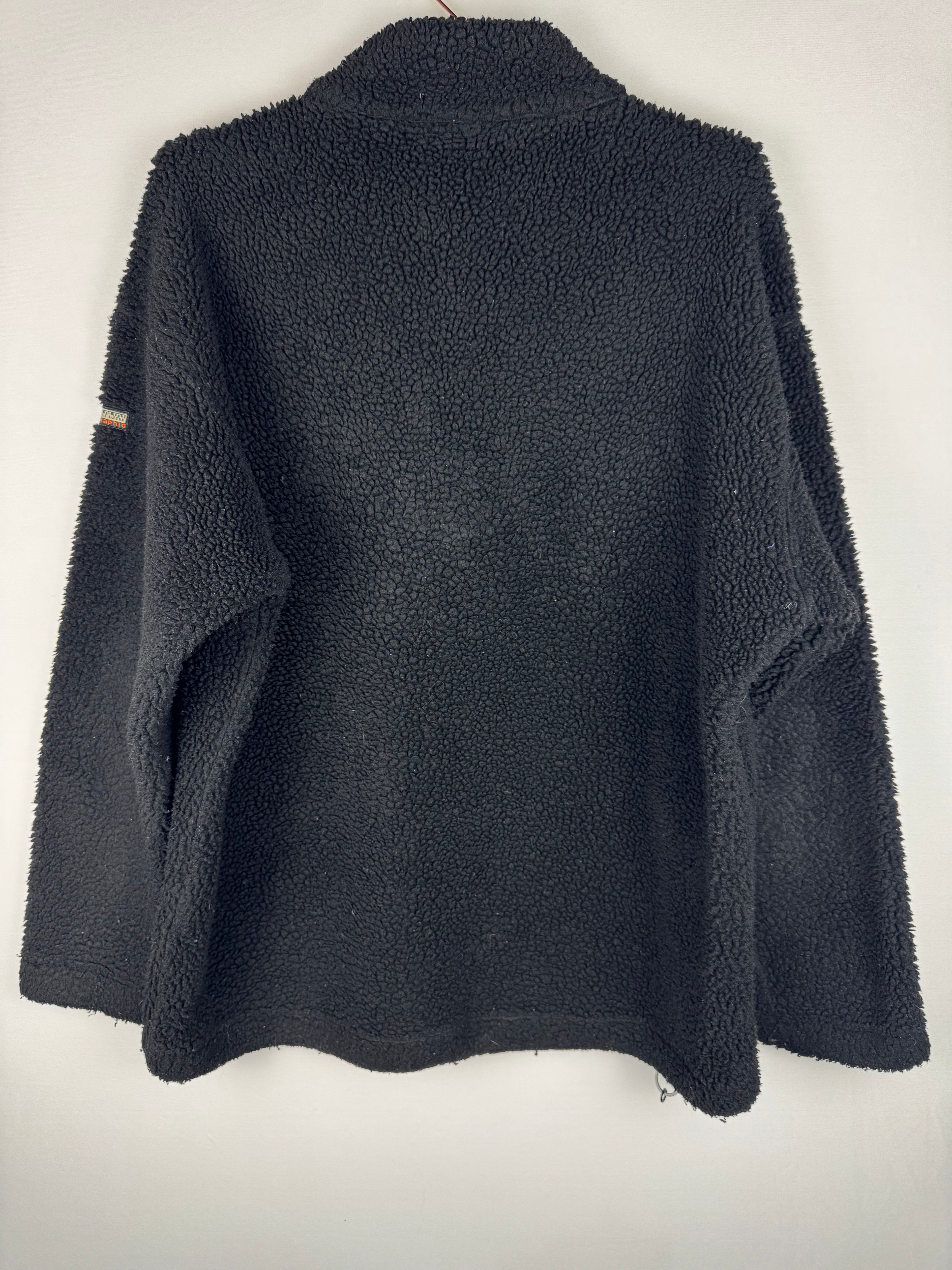 Black Napaijri Quarter-Zip Sherpa Fleece