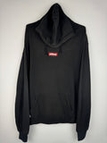 Stussy Black with Red Box Logo Hoodie