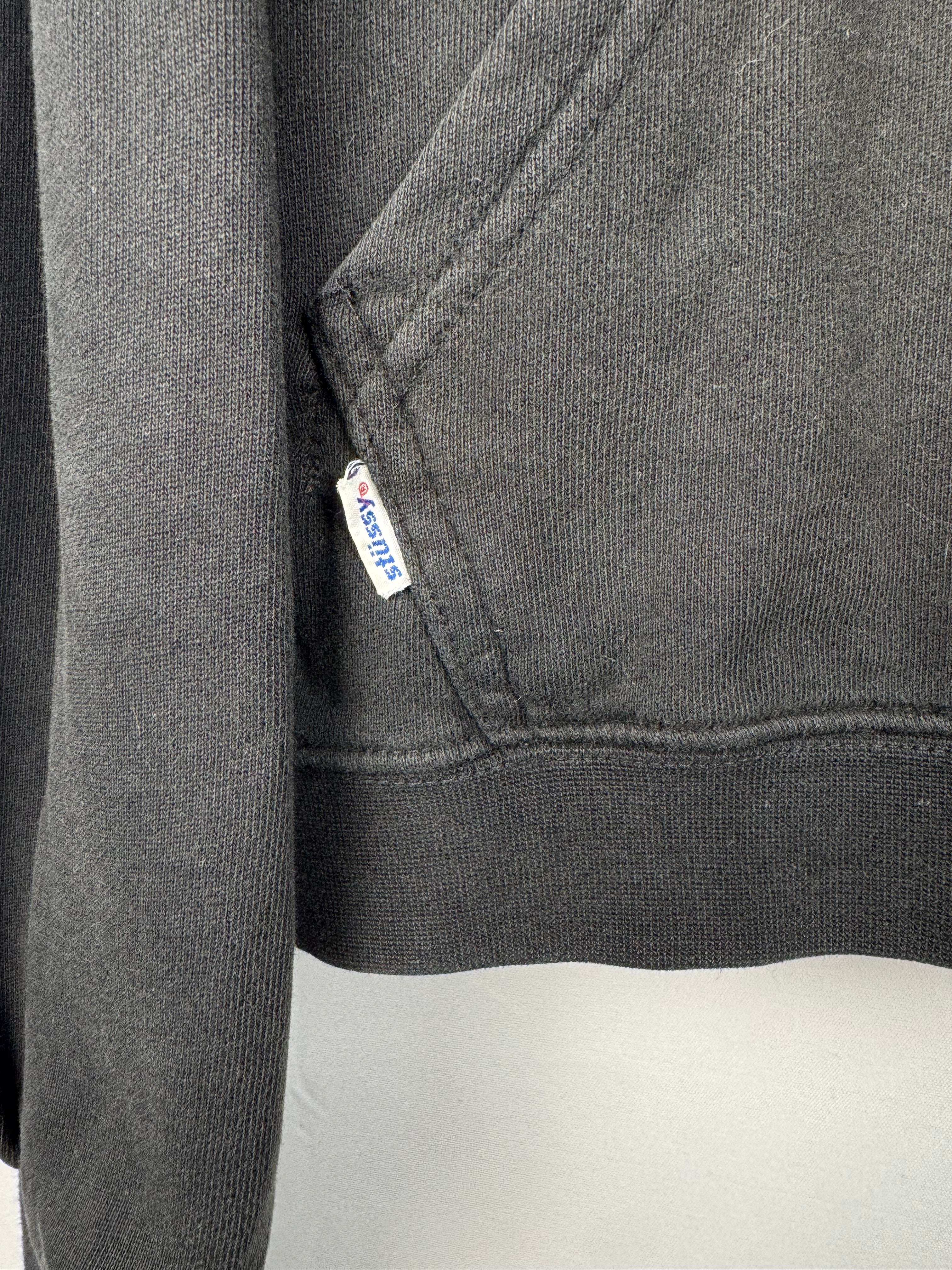 Stussy Black with Red Box Logo Hoodie