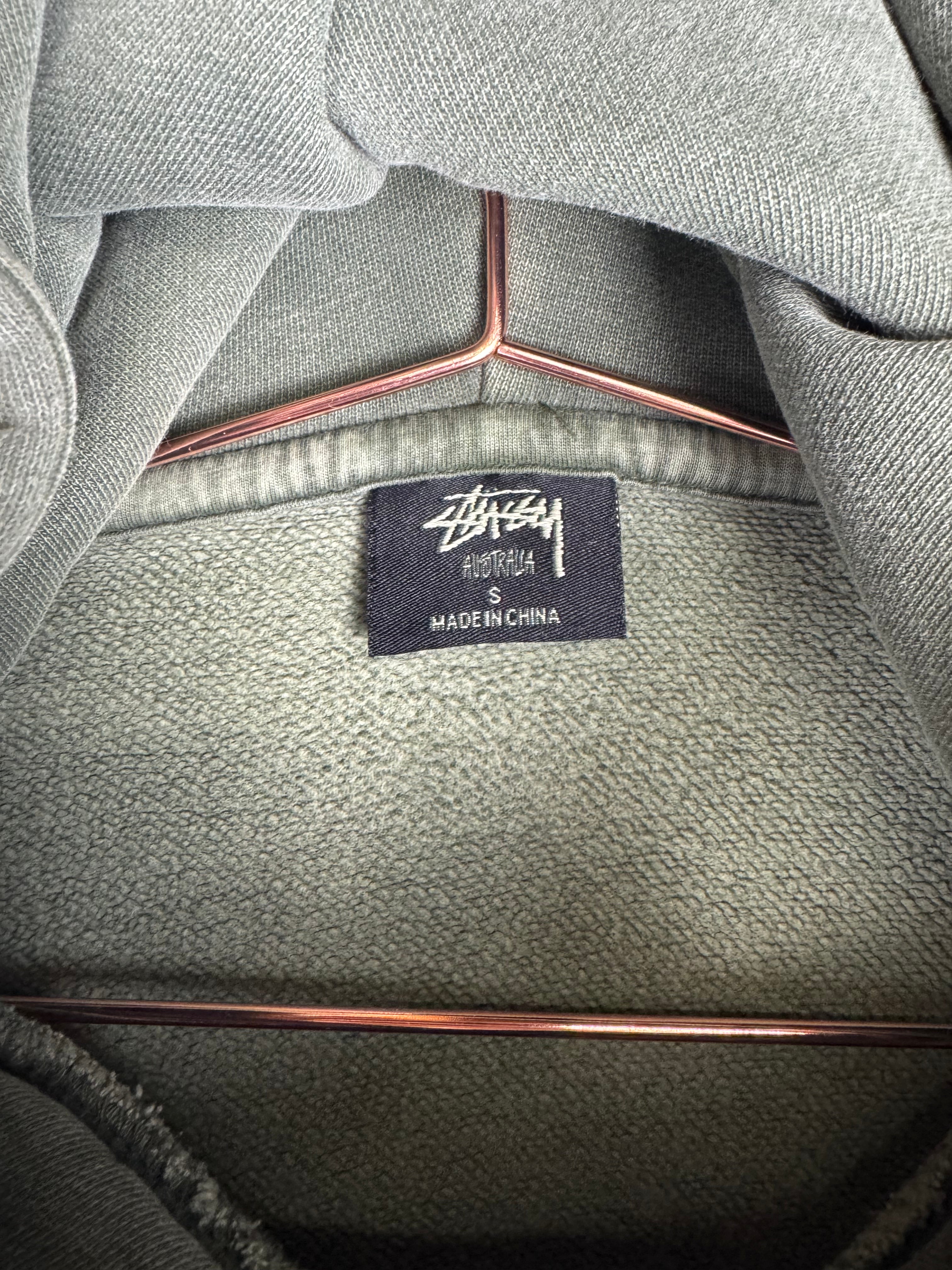 Stussy Washed Olive Green Hoodie