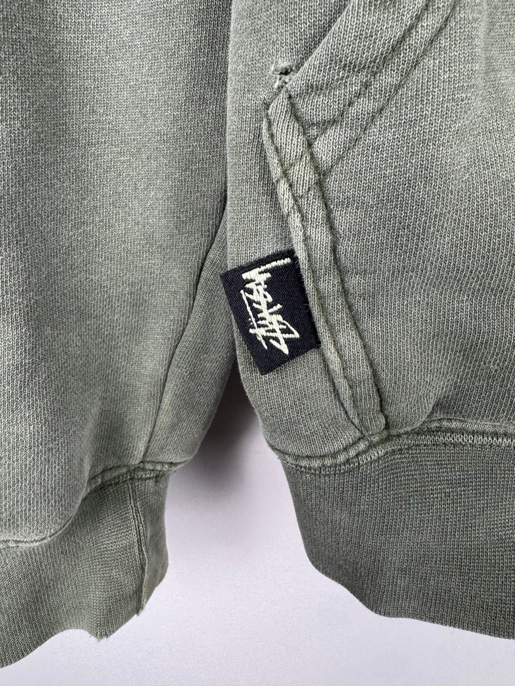 Stussy Washed Olive Green Hoodie