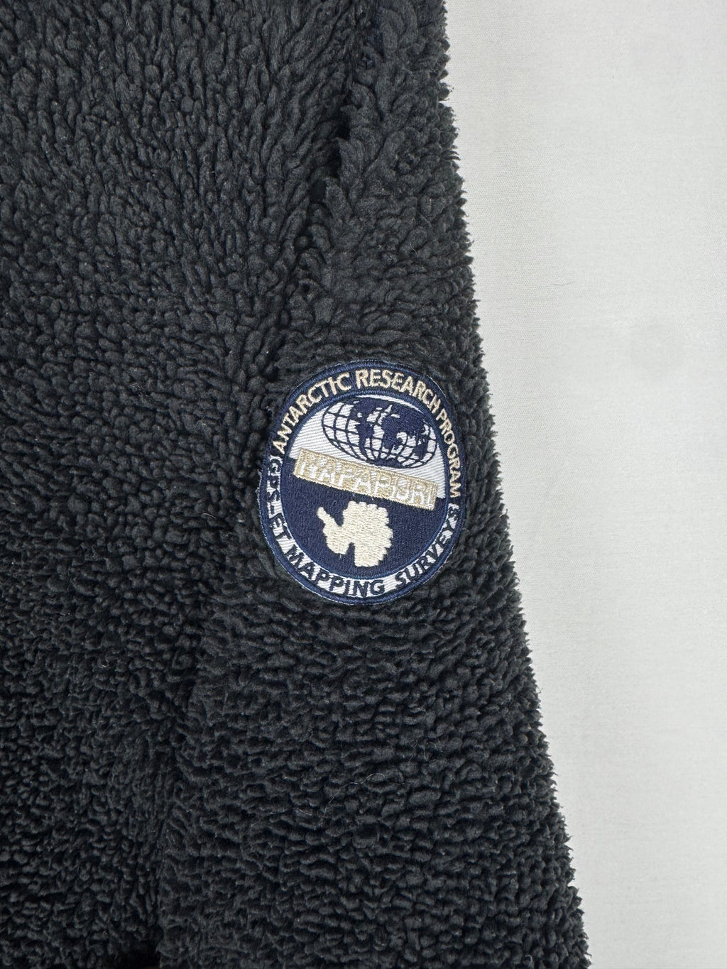 Washed Navy Napapijri Quarter-zip Sherpa Fleece