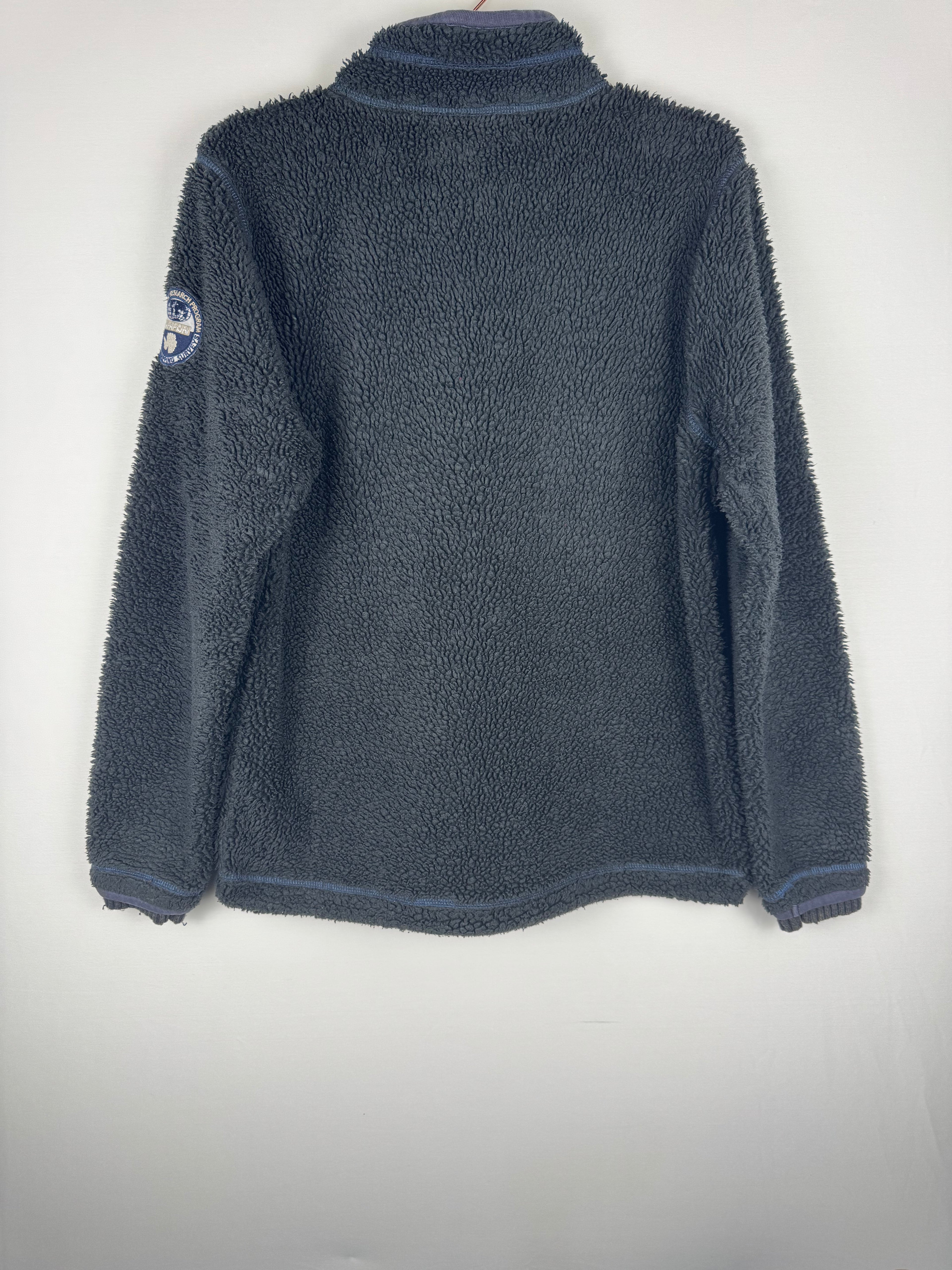 Washed Navy Napapijri Quarter-zip Sherpa Fleece