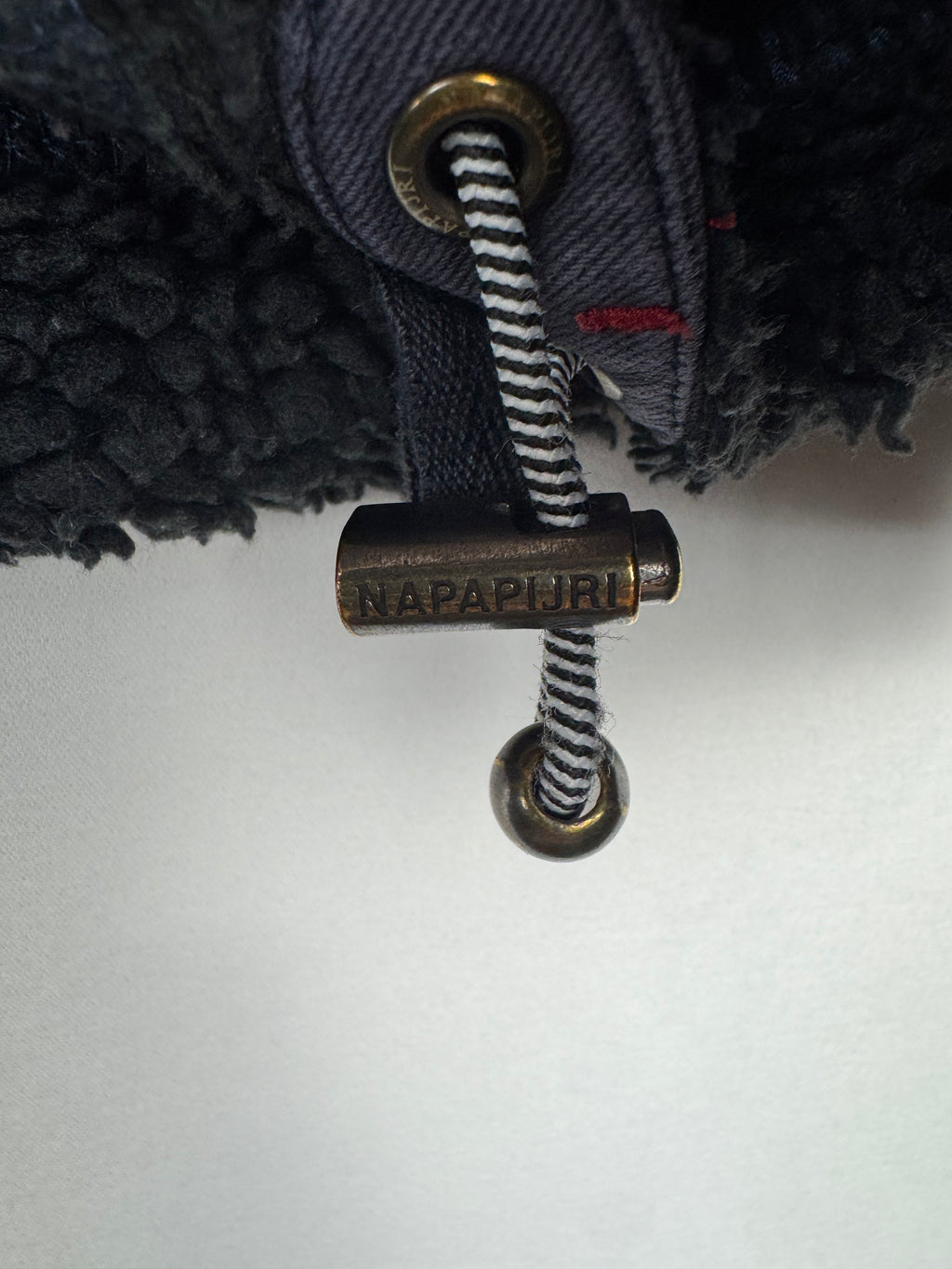 Washed Navy Napapijri Quarter-zip Sherpa Fleece