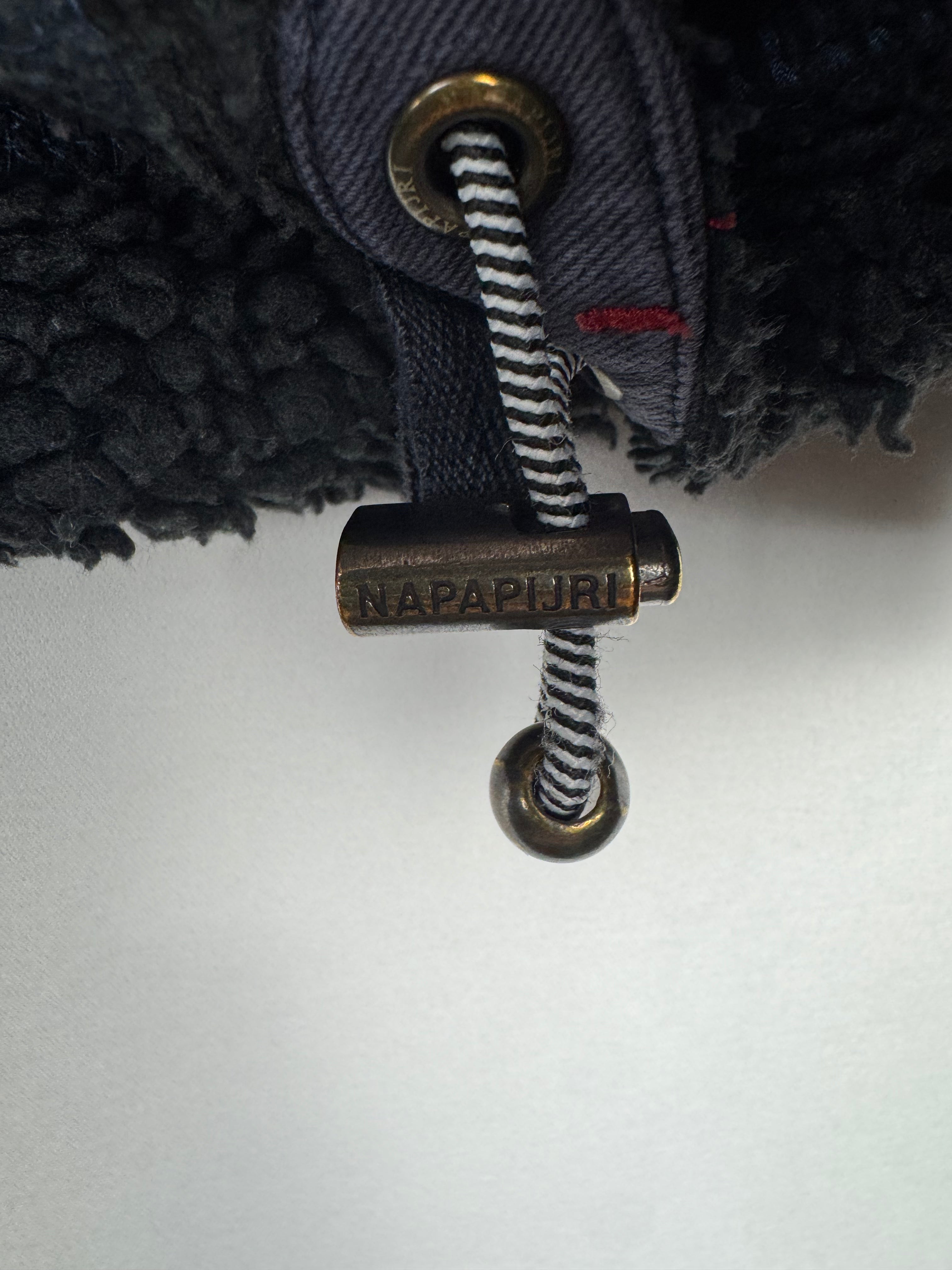 Washed Navy Napapijri Quarter-zip Sherpa Fleece