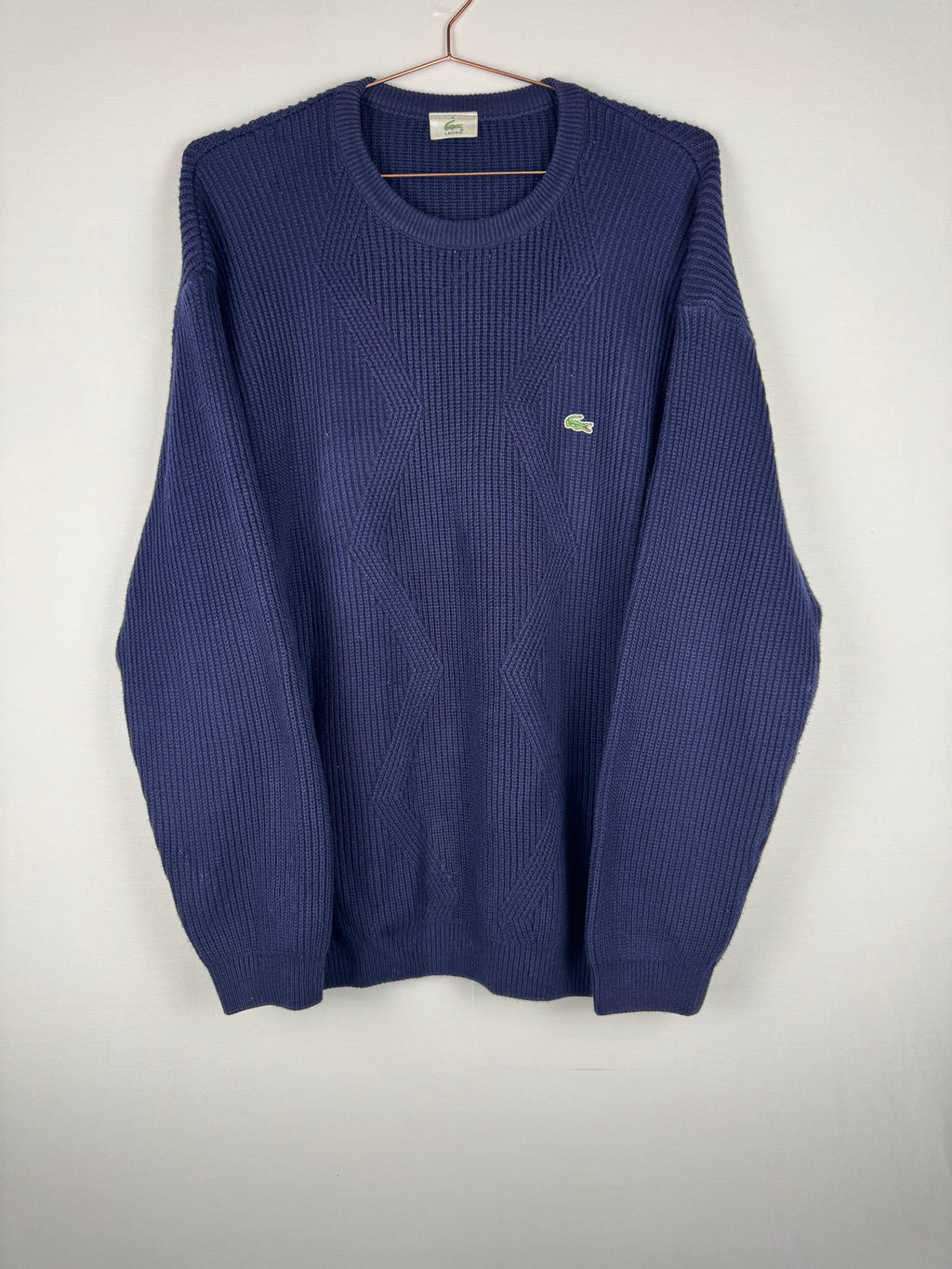 Lacoste Navy Blue Heavyweight Knitted Sweater