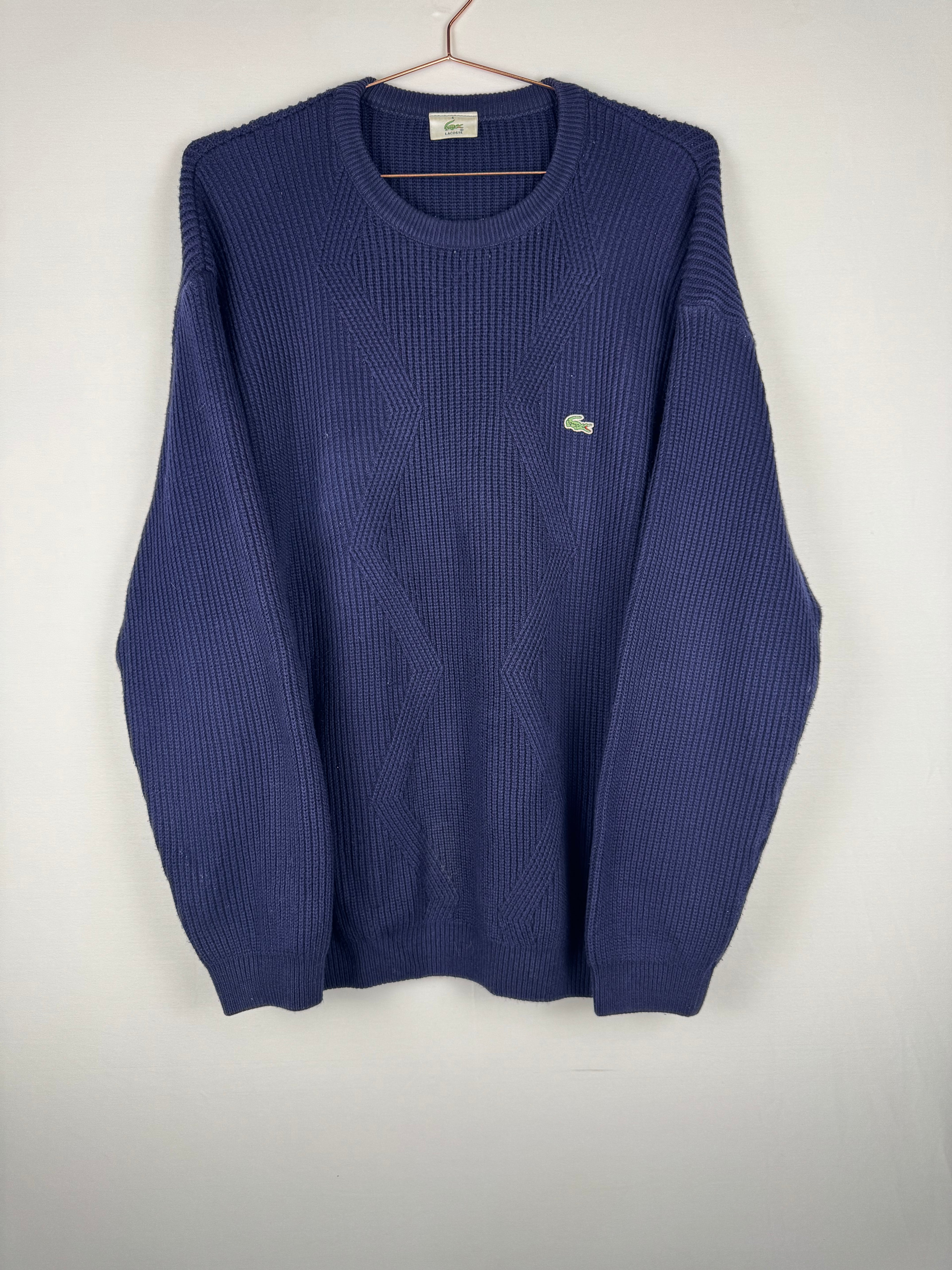 Lacoste Navy Blue Heavyweight Knitted Sweater