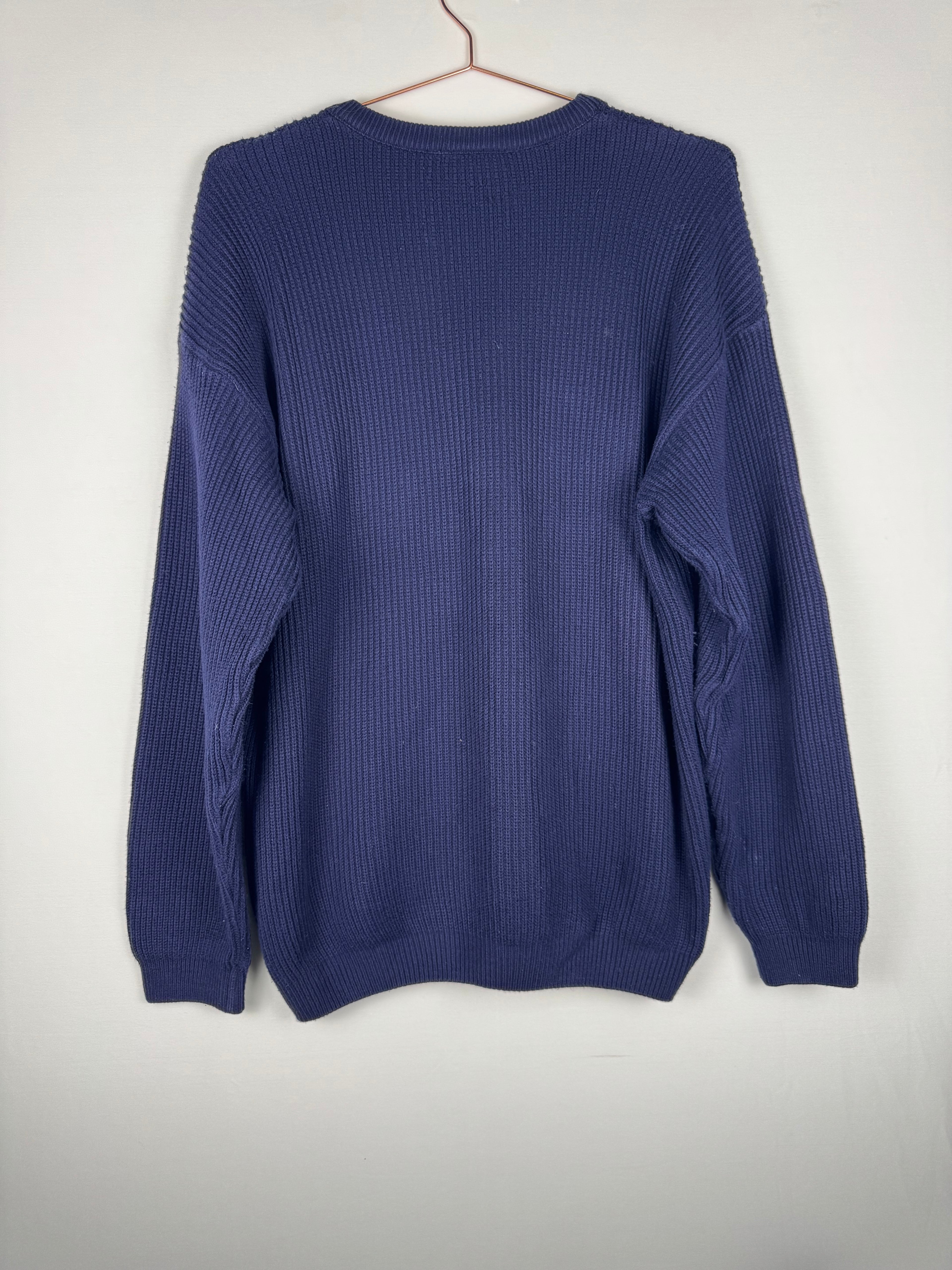 Lacoste Navy Blue Heavyweight Knitted Sweater