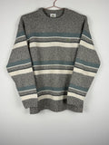 Lacoste Grey Multi-Stripe Knitted Sweater