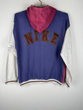 Rare 1990s Nike Navy, Burgundy and Grey Half-Zip Hoodie