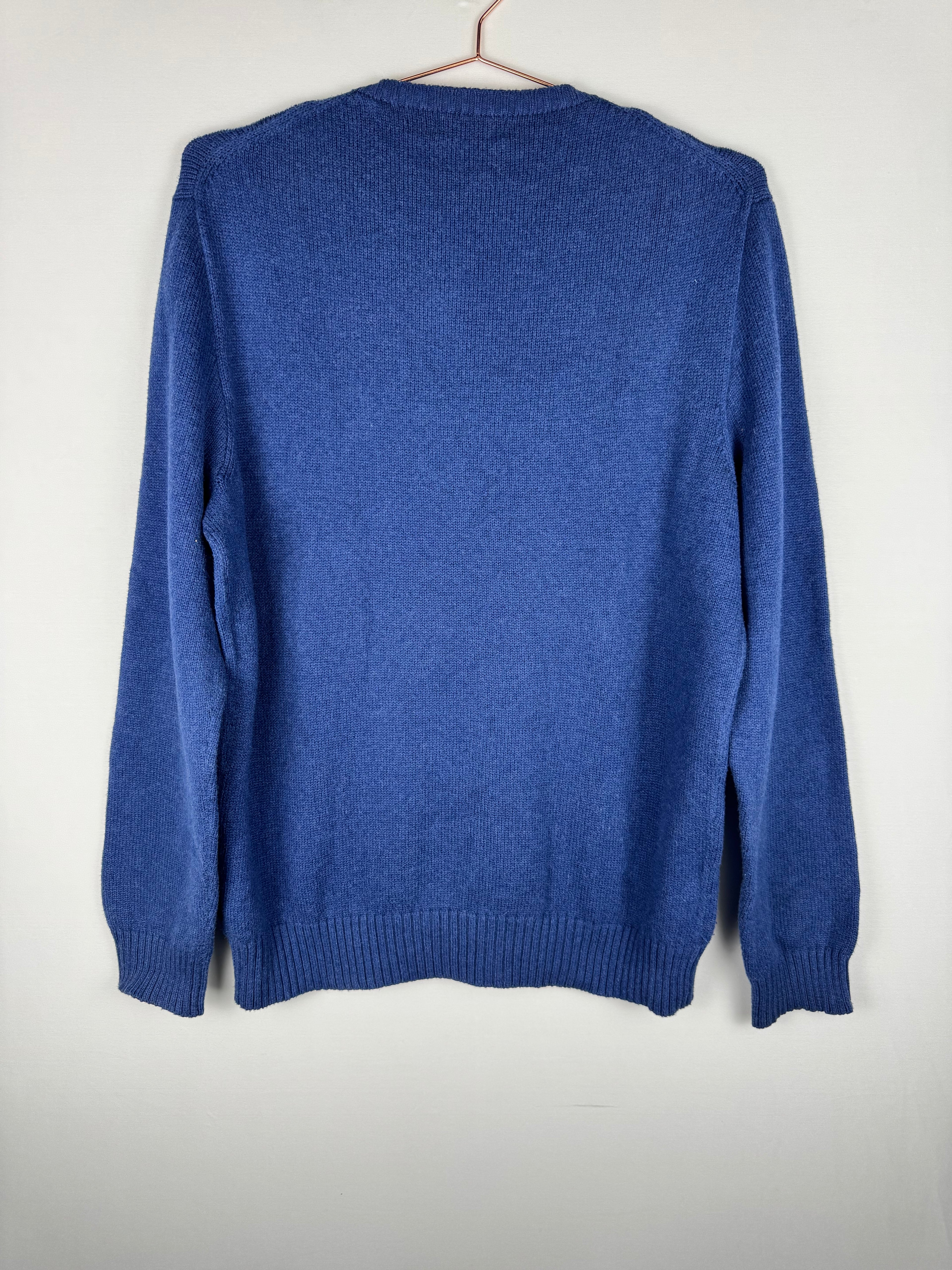 Ralph Lauren Blue Knitted Crewneck Jumper.