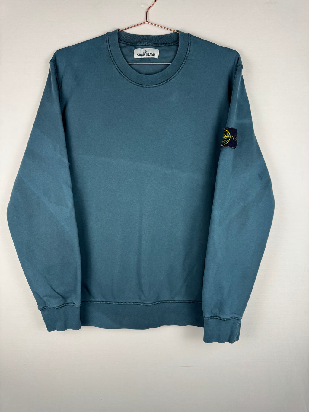Stone Island Teal Blue Crewneck Sweatshirt
