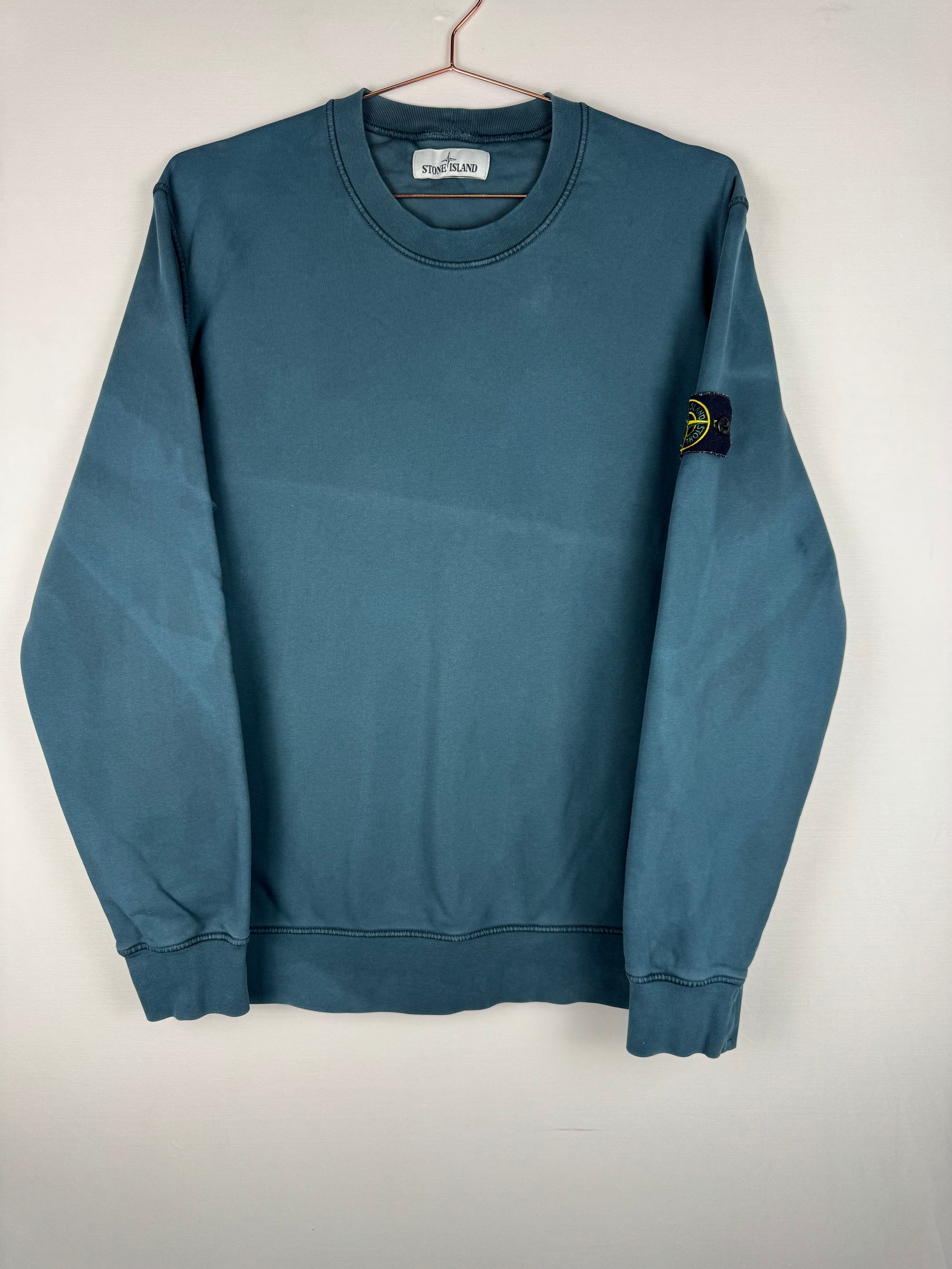 Stone Island Teal Blue Crewneck Sweatshirt