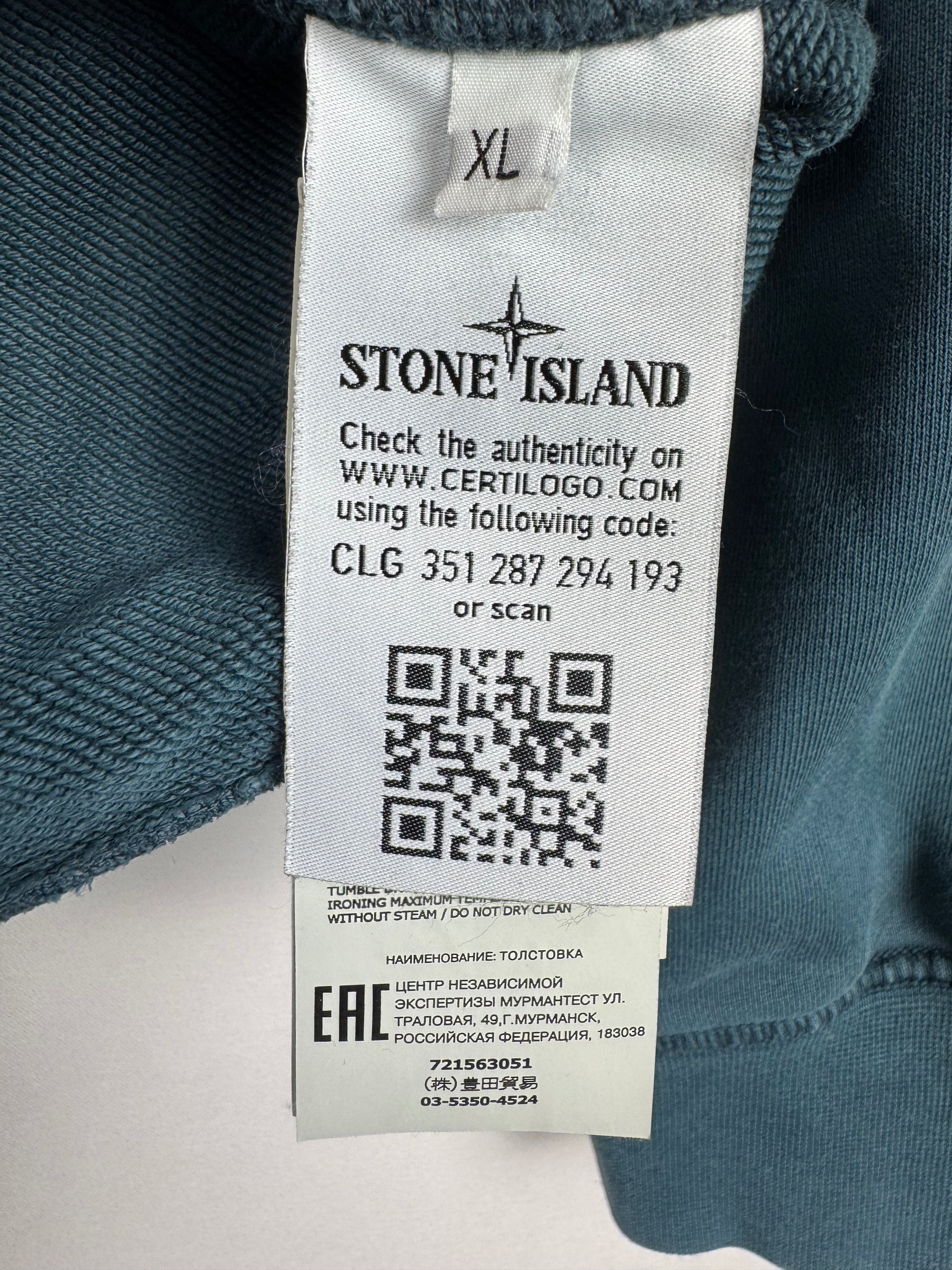 Stone Island Teal Blue Crewneck Sweatshirt