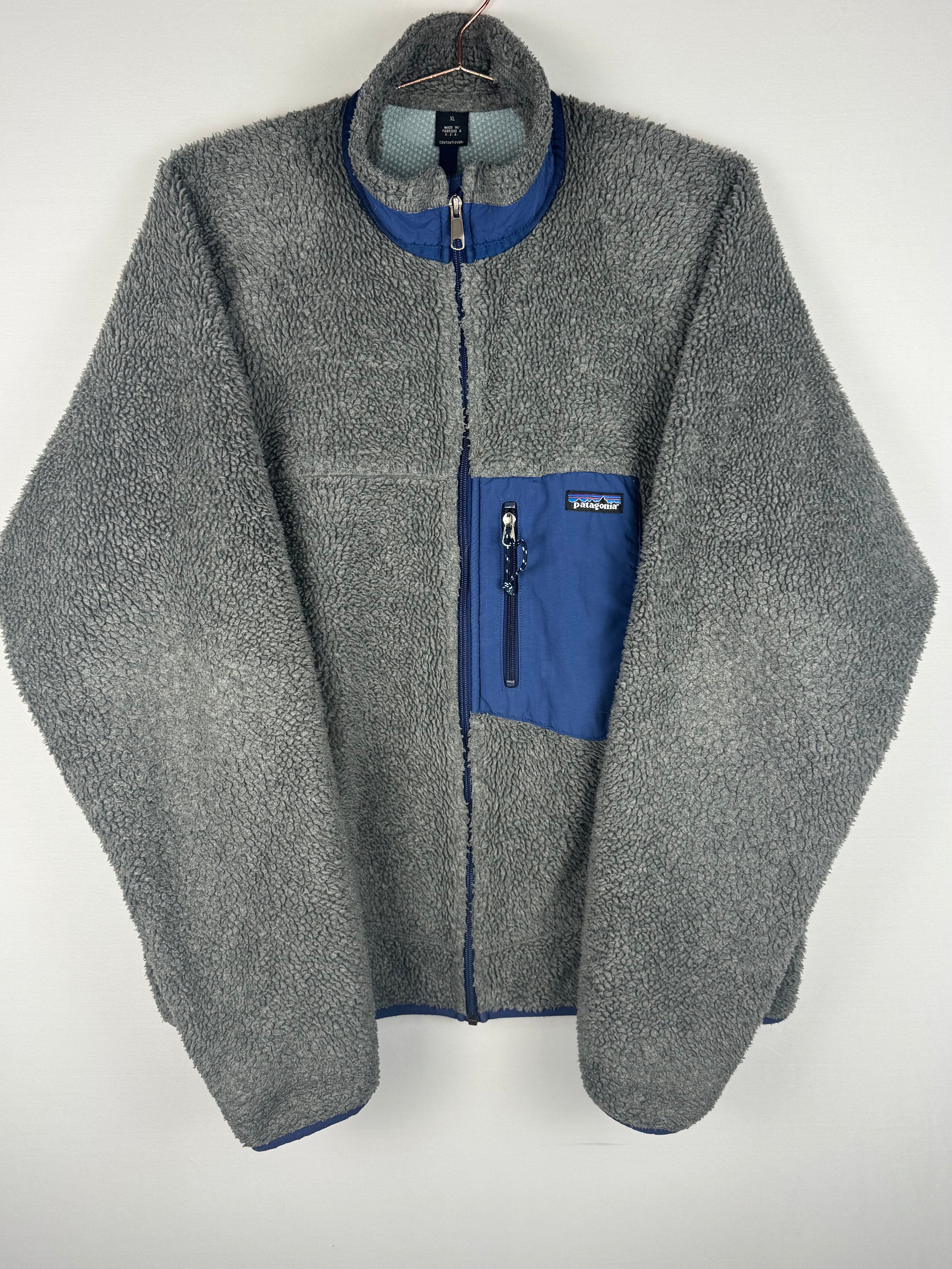 Grey Patagonia Sherpa Full-Zip Fleece