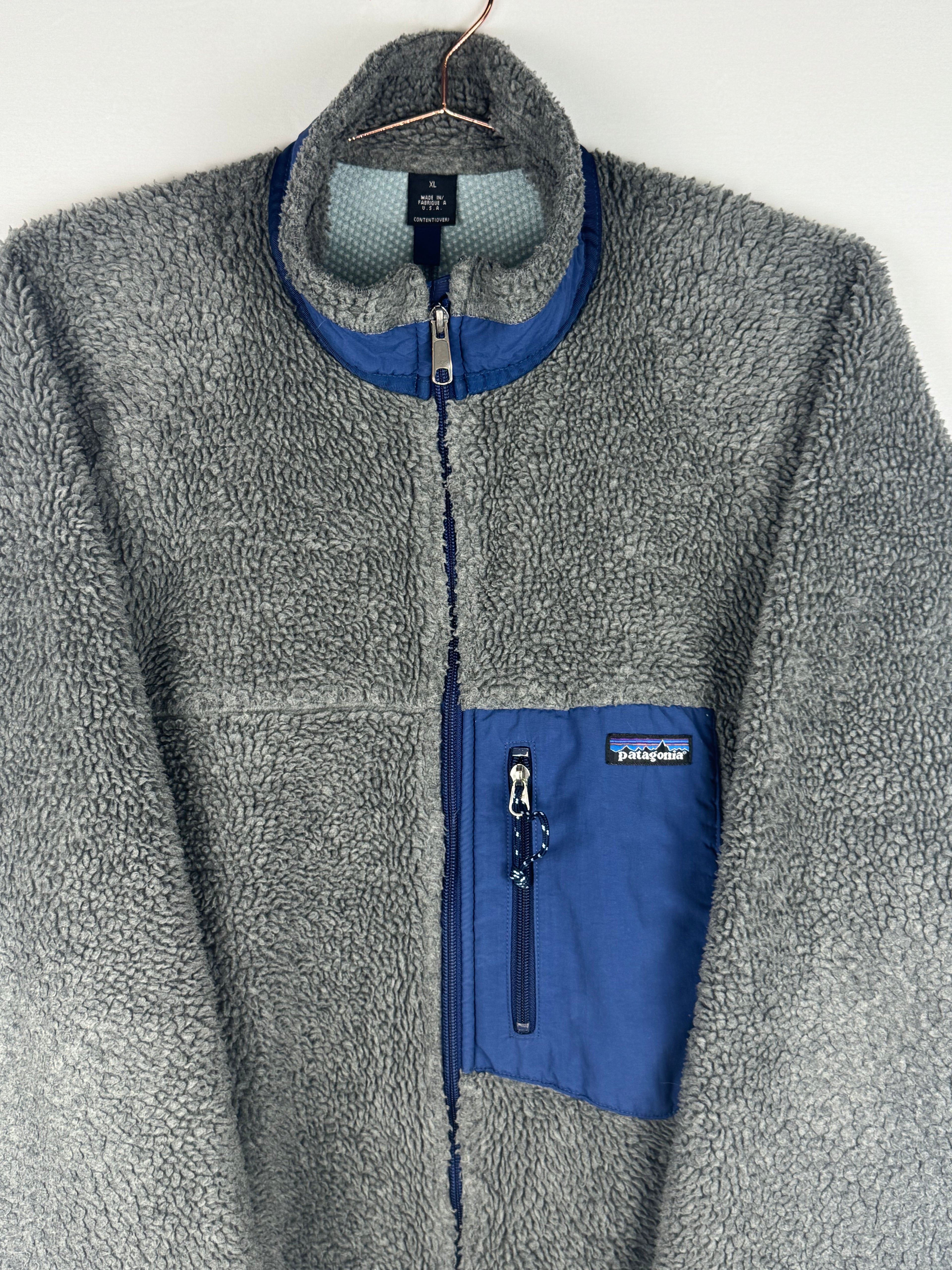 Grey Patagonia Sherpa Full-Zip Fleece