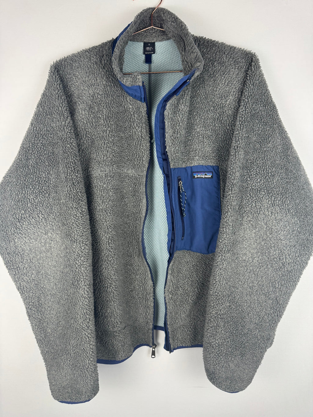 Grey Patagonia Sherpa Full-Zip Fleece