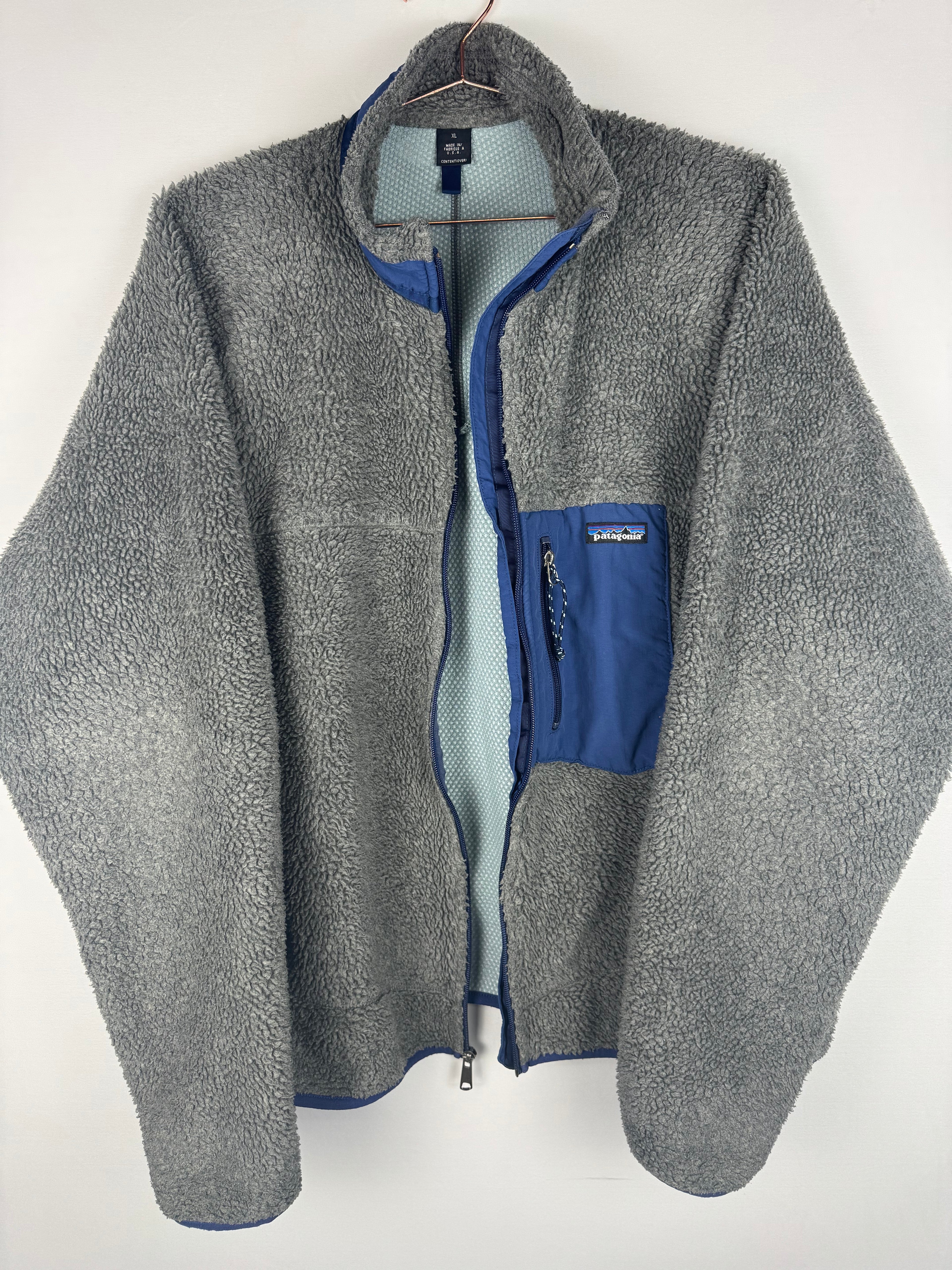 Grey Patagonia Sherpa Full-Zip Fleece