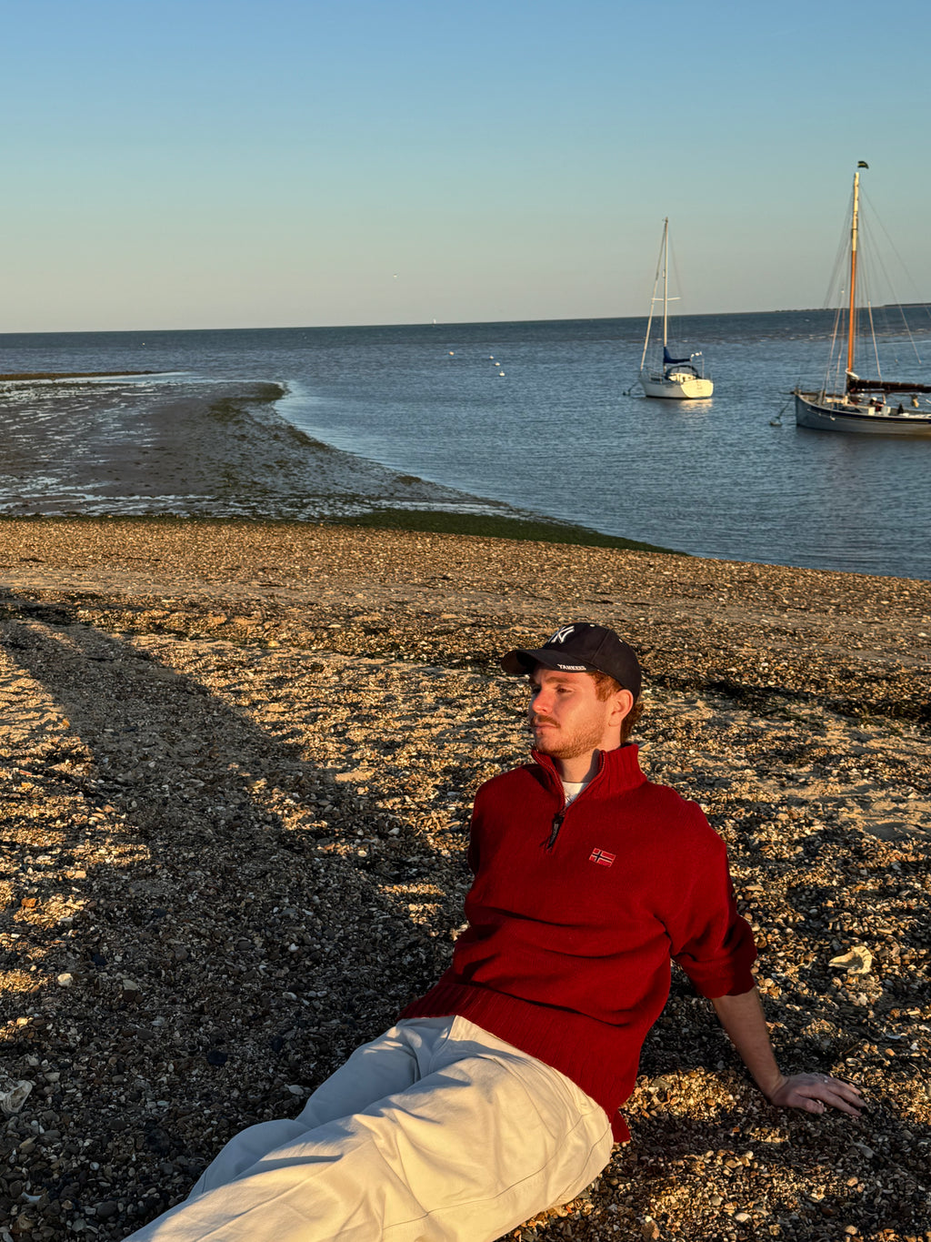 Napapijri Red Quarter-Zip Wool Jumper