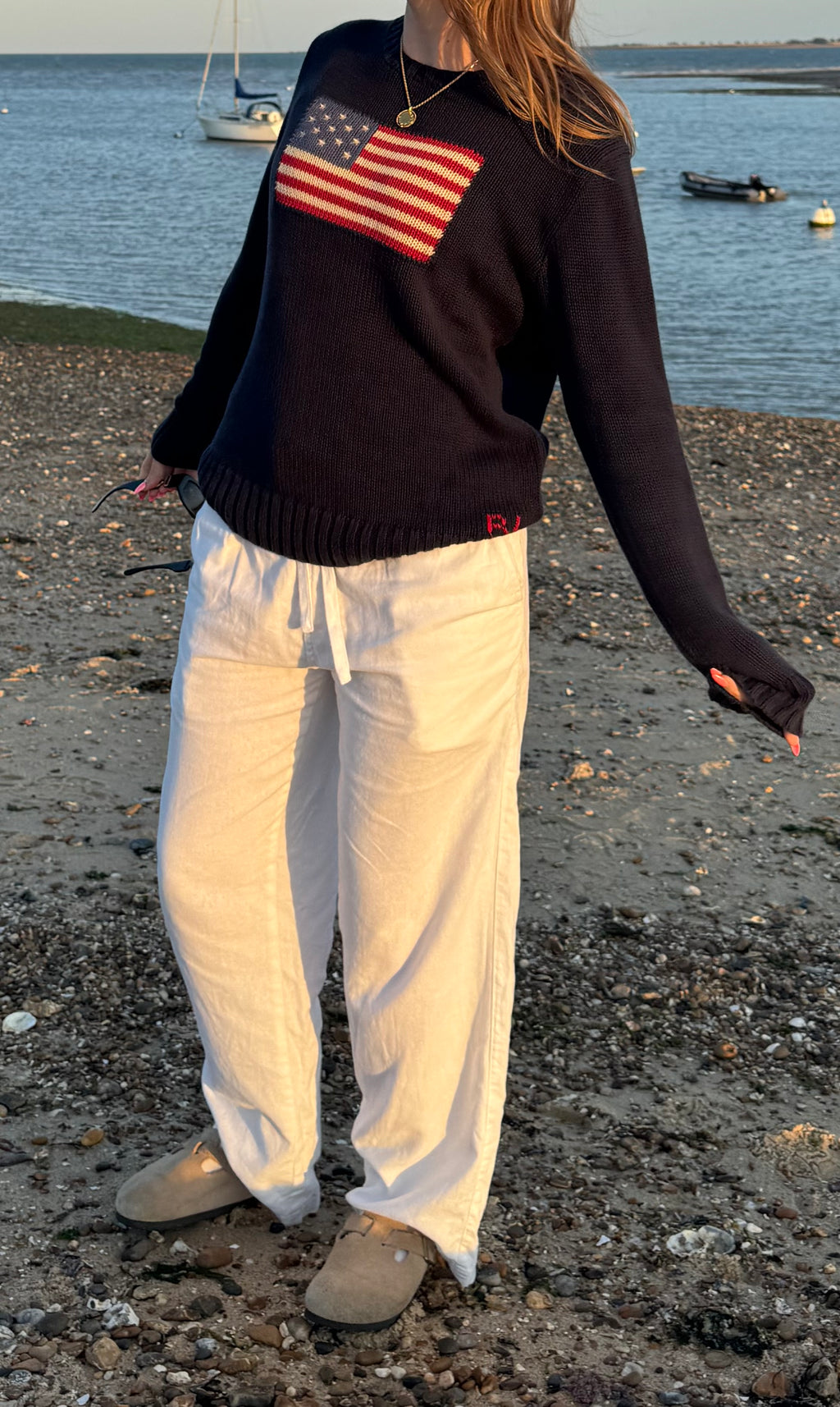 Ralph Lauren Navy Blue American Flag Knitted Jumper