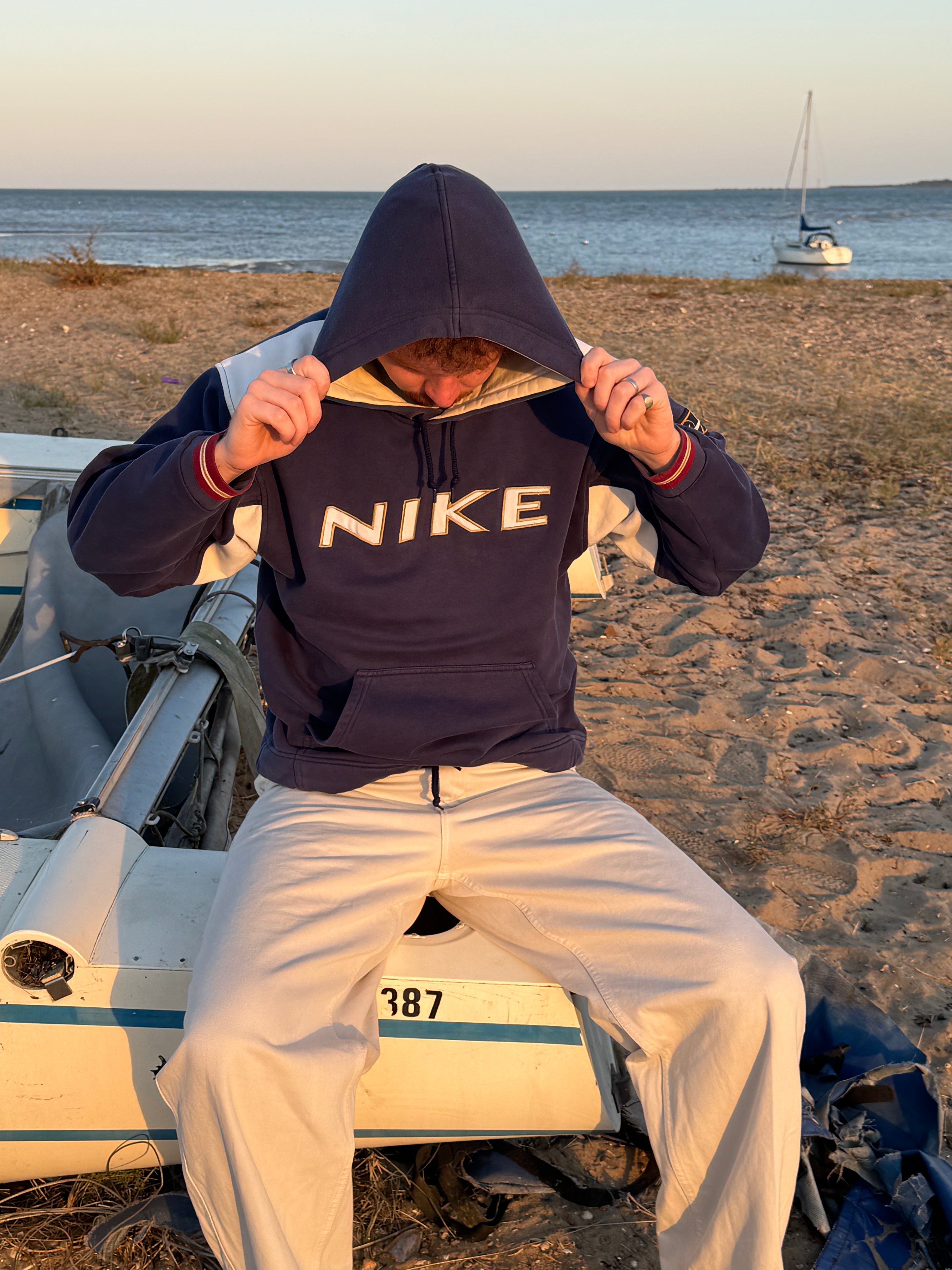 Rare Nike 90's Navy Blue Hoodie
