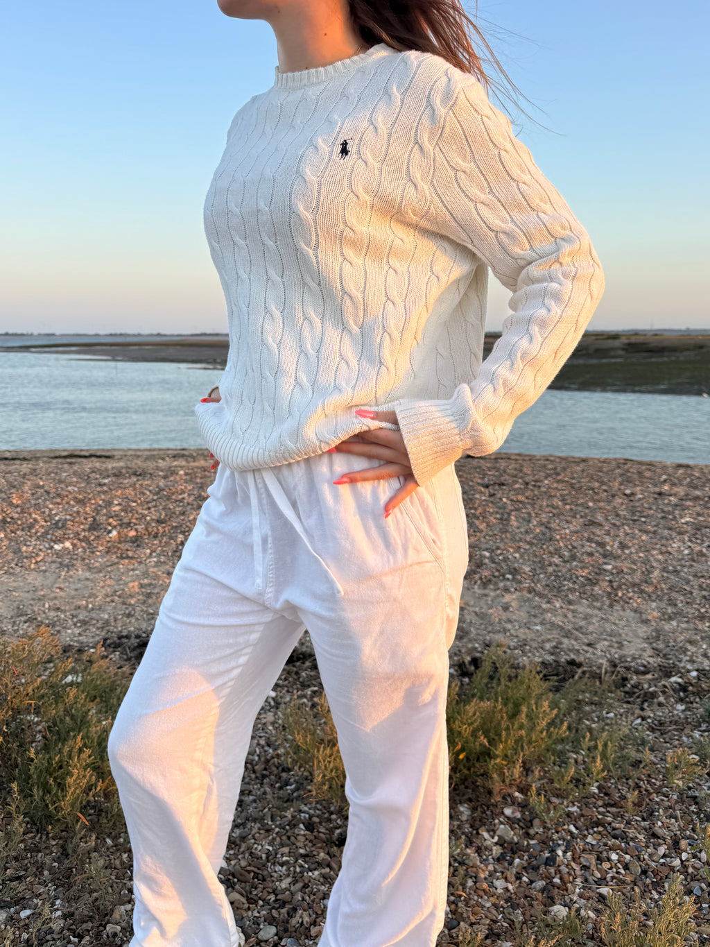 Ralph Lauren Cream Cable Knitted Jumper