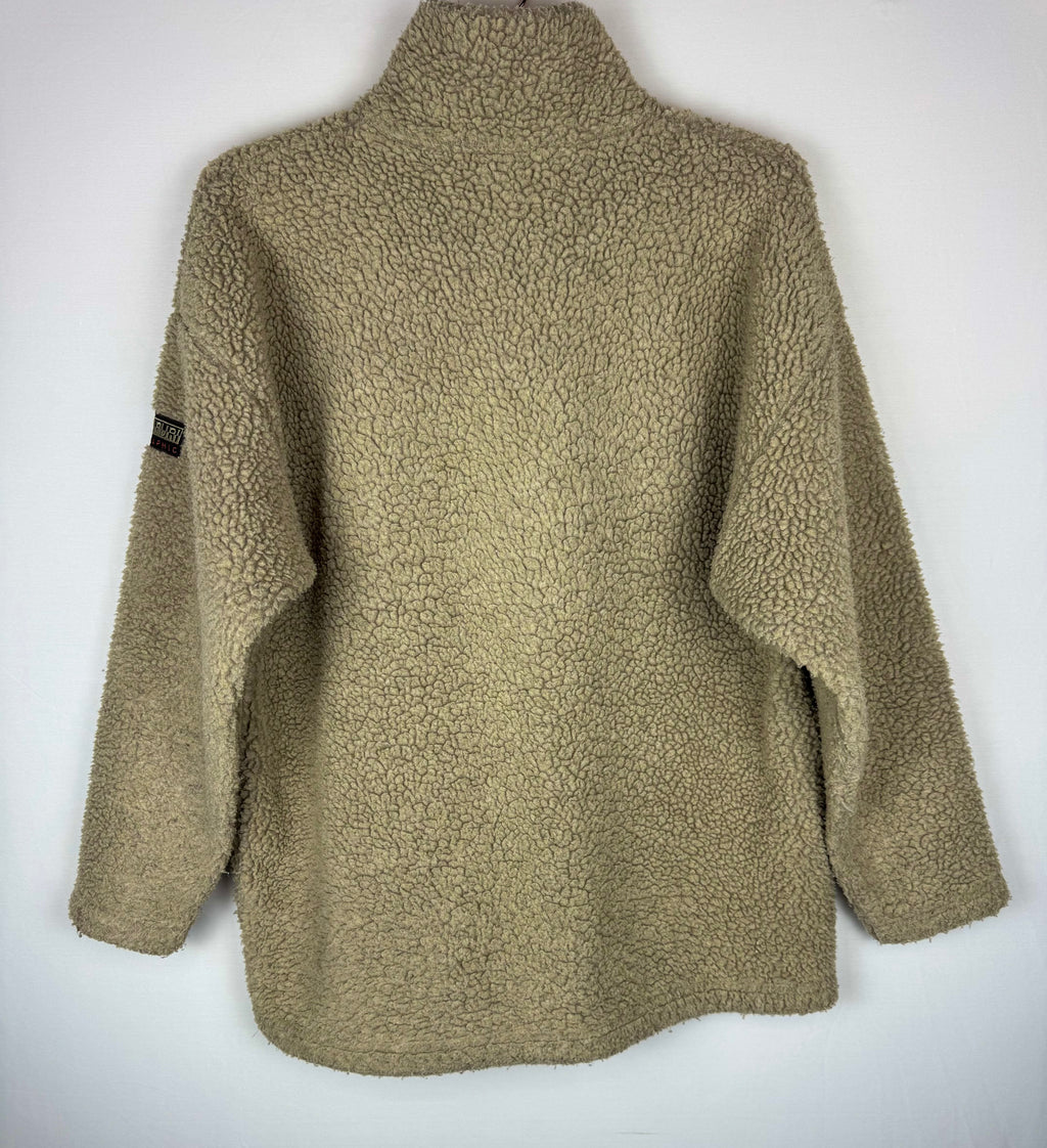 Napapijri Cream Quarter-zip Sherpa Fleece