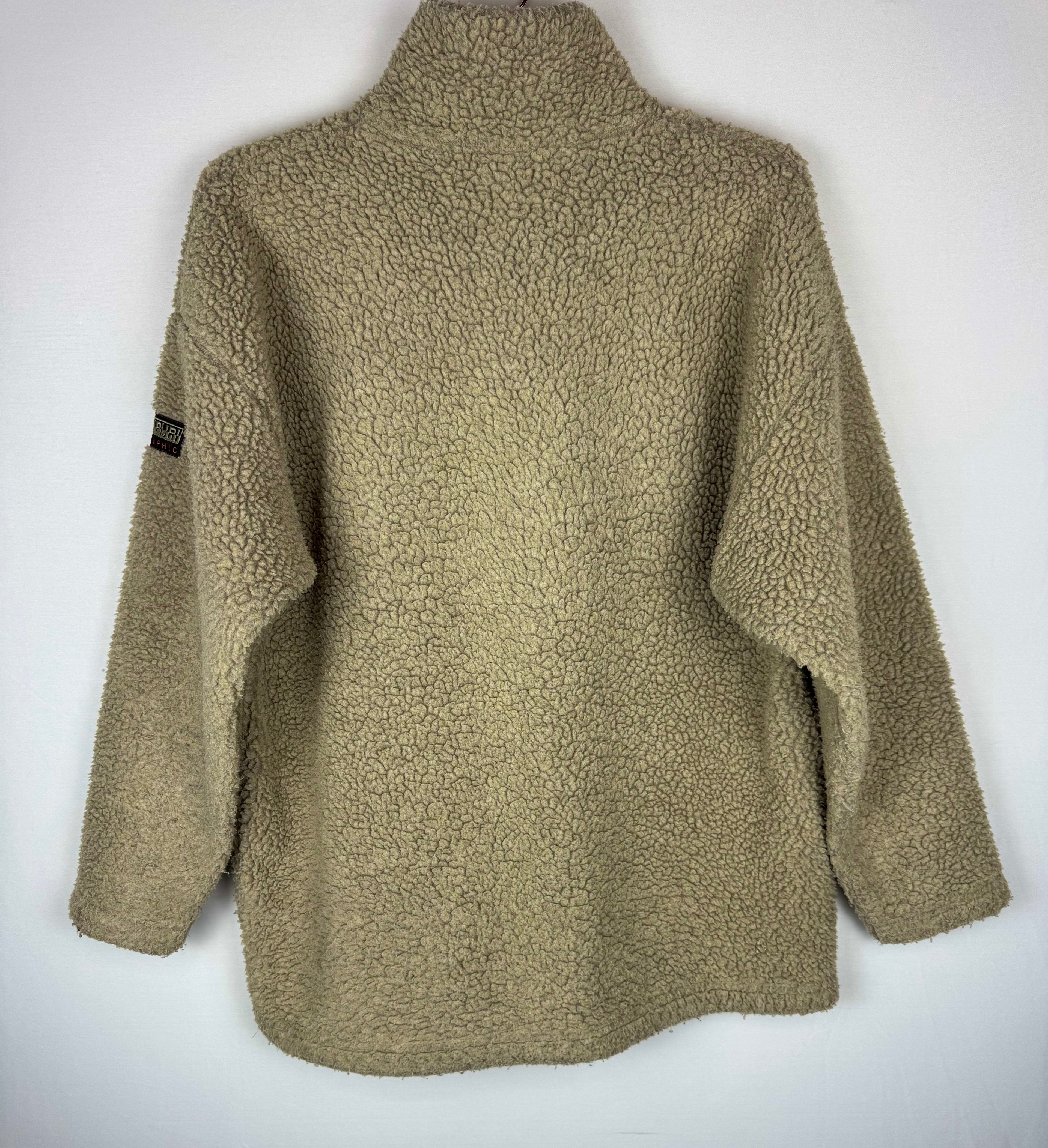 Napapijri Cream Quarter-zip Sherpa Fleece