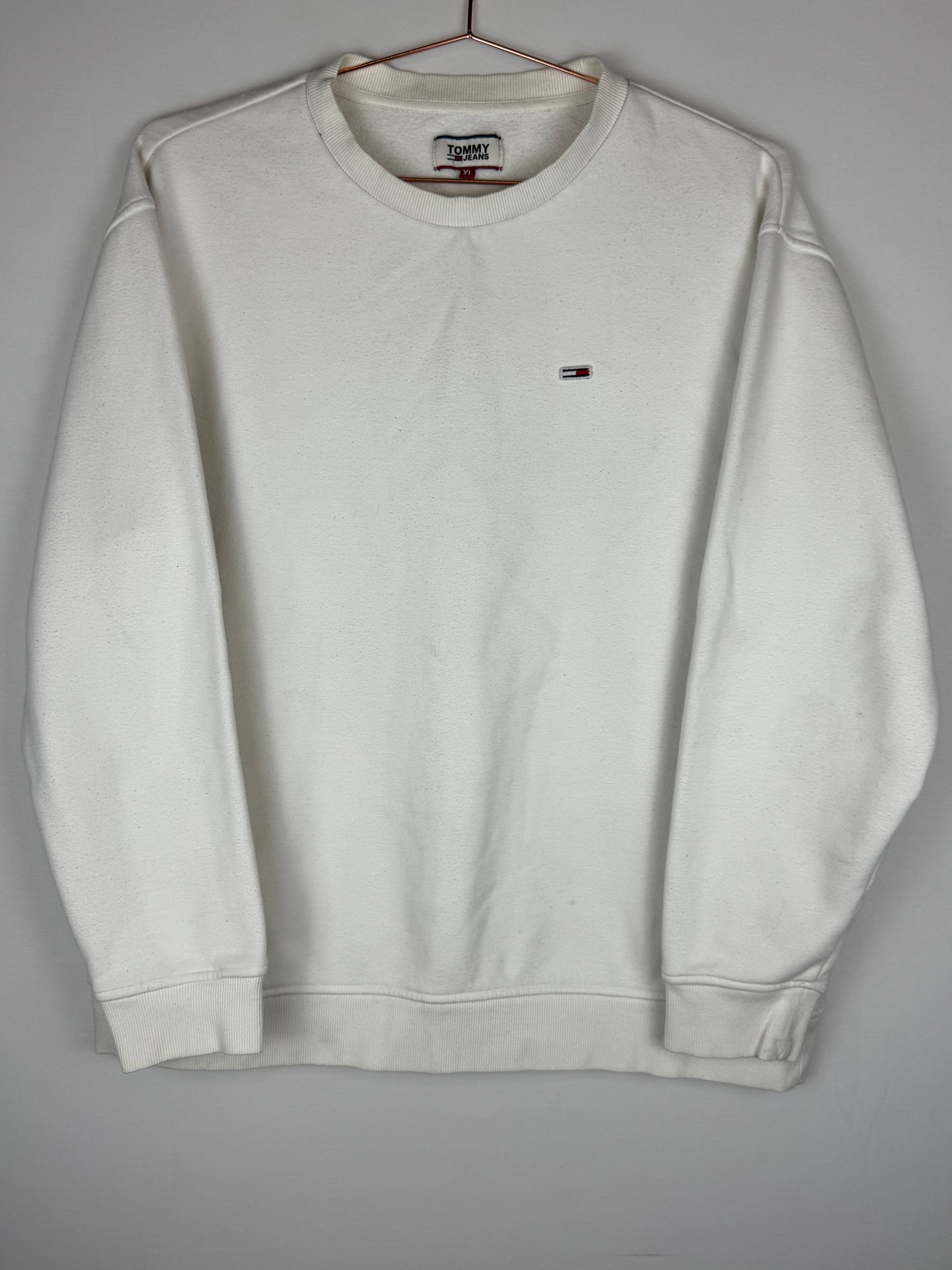 Tommy Jeans White Crewneck Sweatshirt