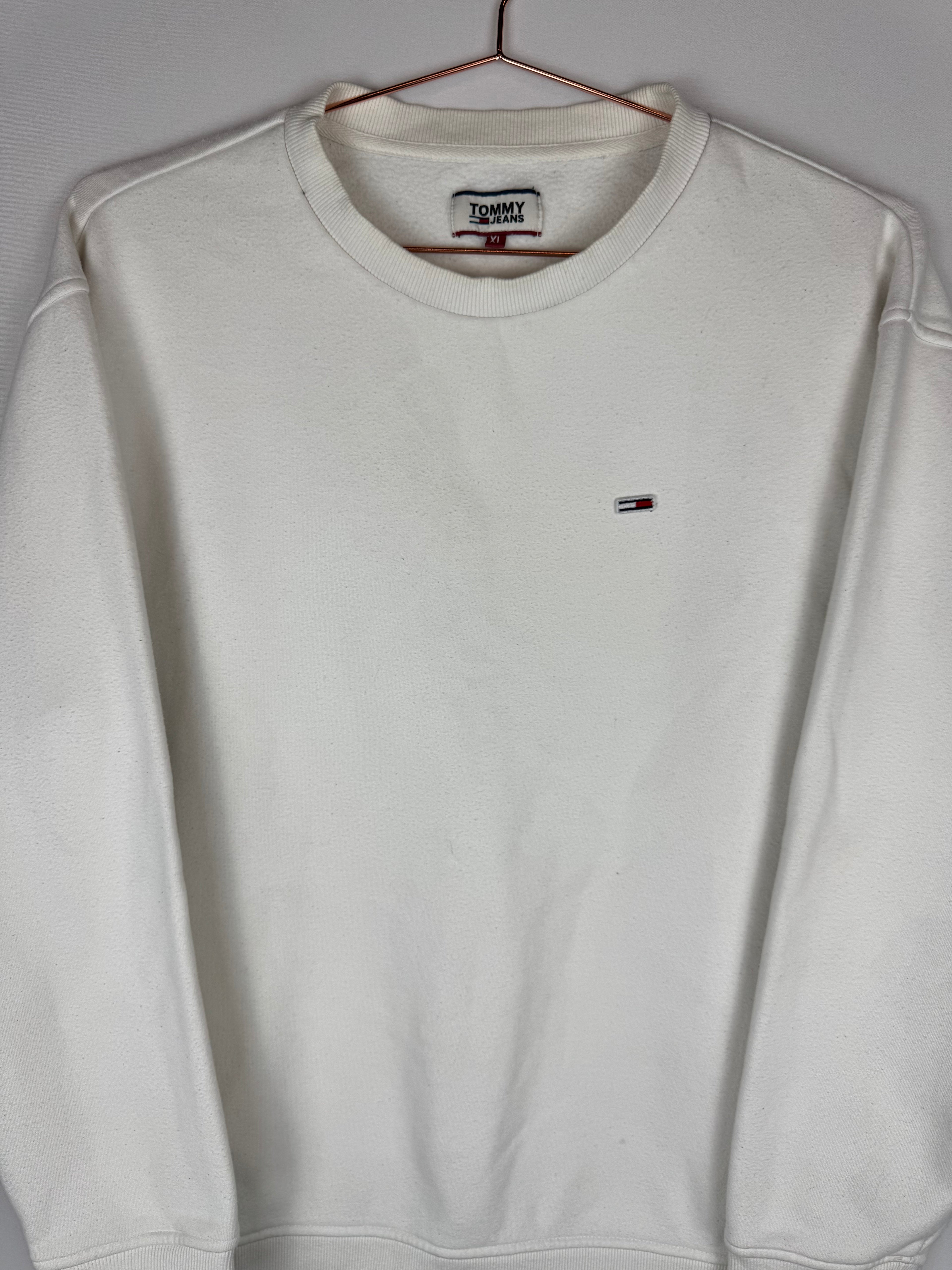 Tommy Jeans White Crewneck Sweatshirt