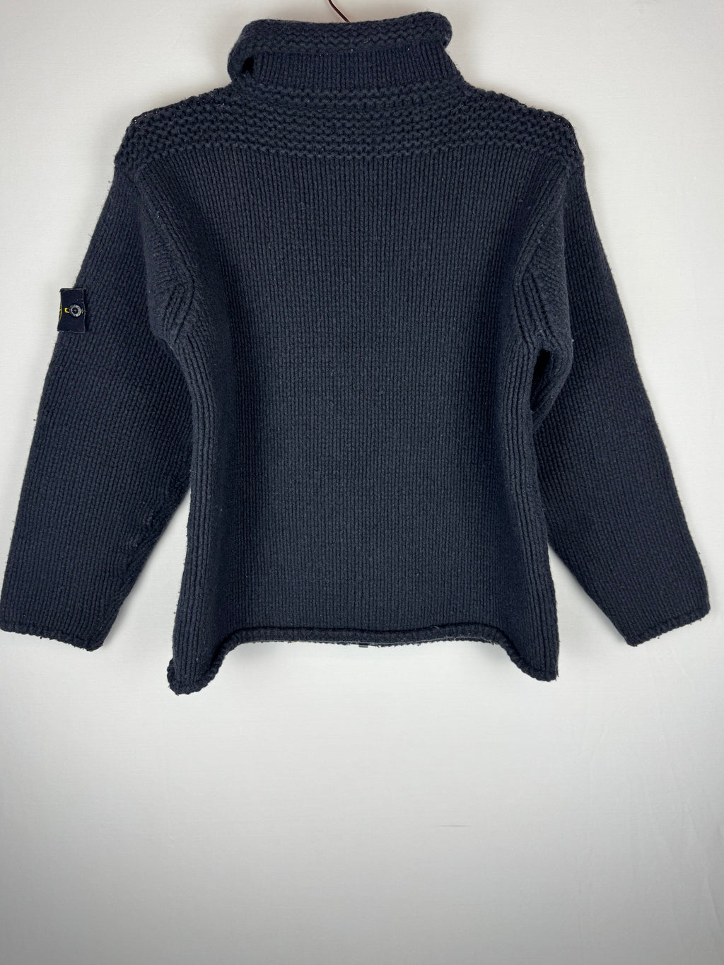 Stone Island Black Full-Zip Knitted Jumper