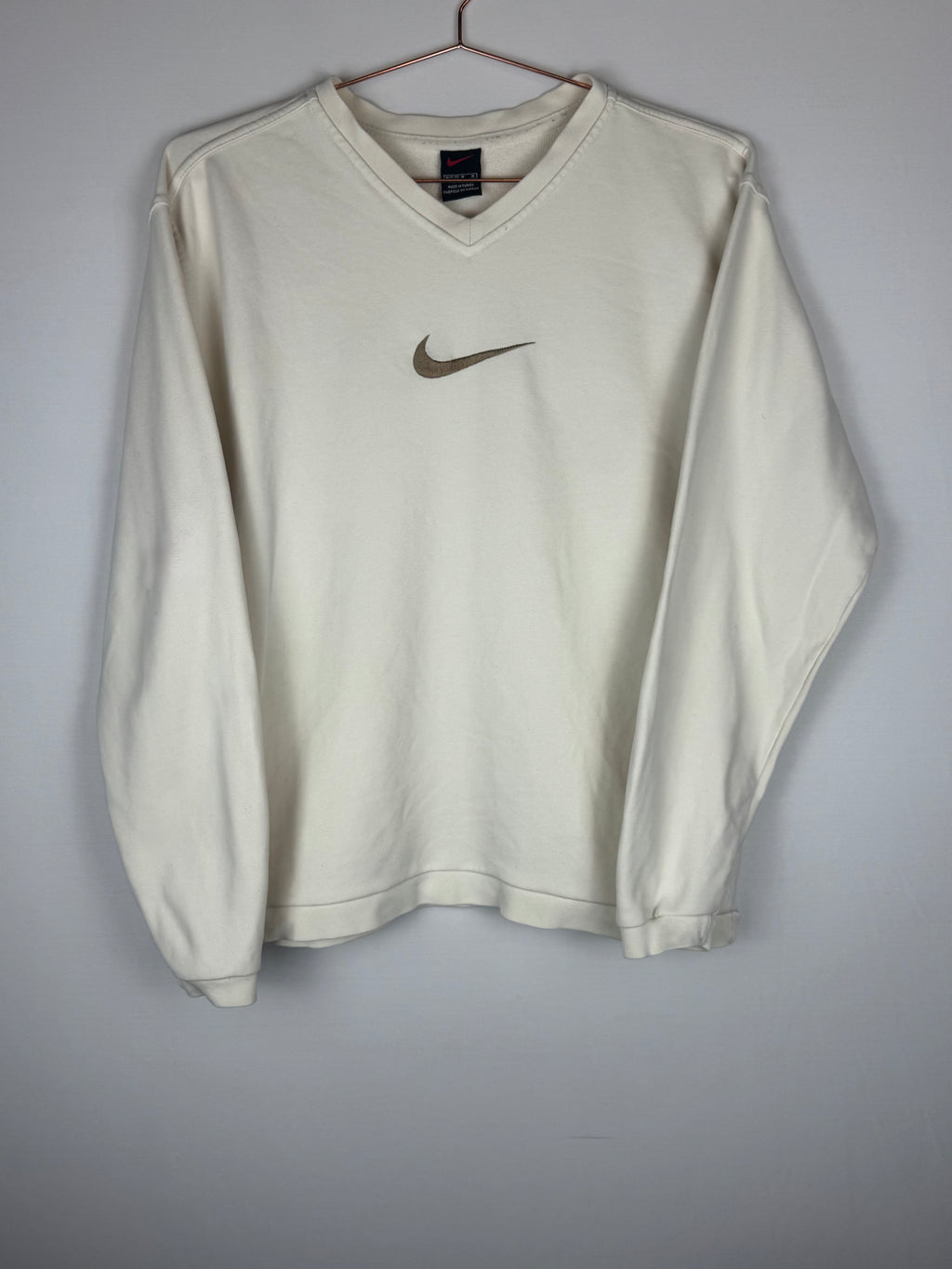 2000s Nike Cream Centre Swoosh Sweatshirt