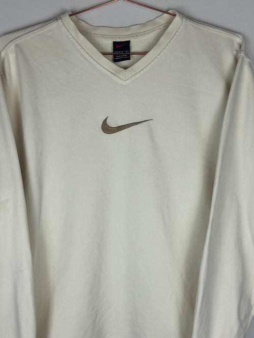2000s Nike Cream Centre Swoosh Sweatshirt