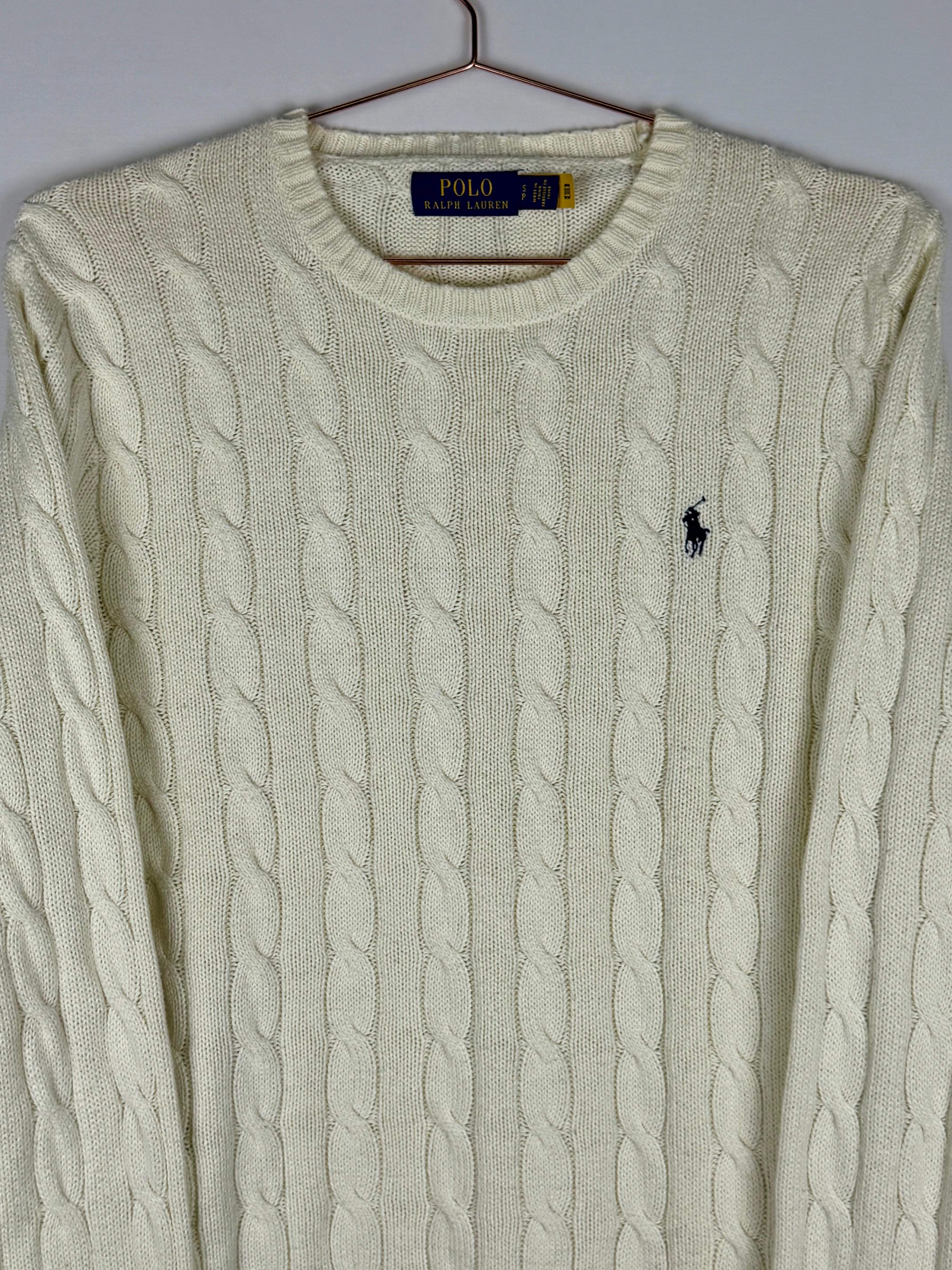 Ralph Lauren Cream Cable Knitted Jumper